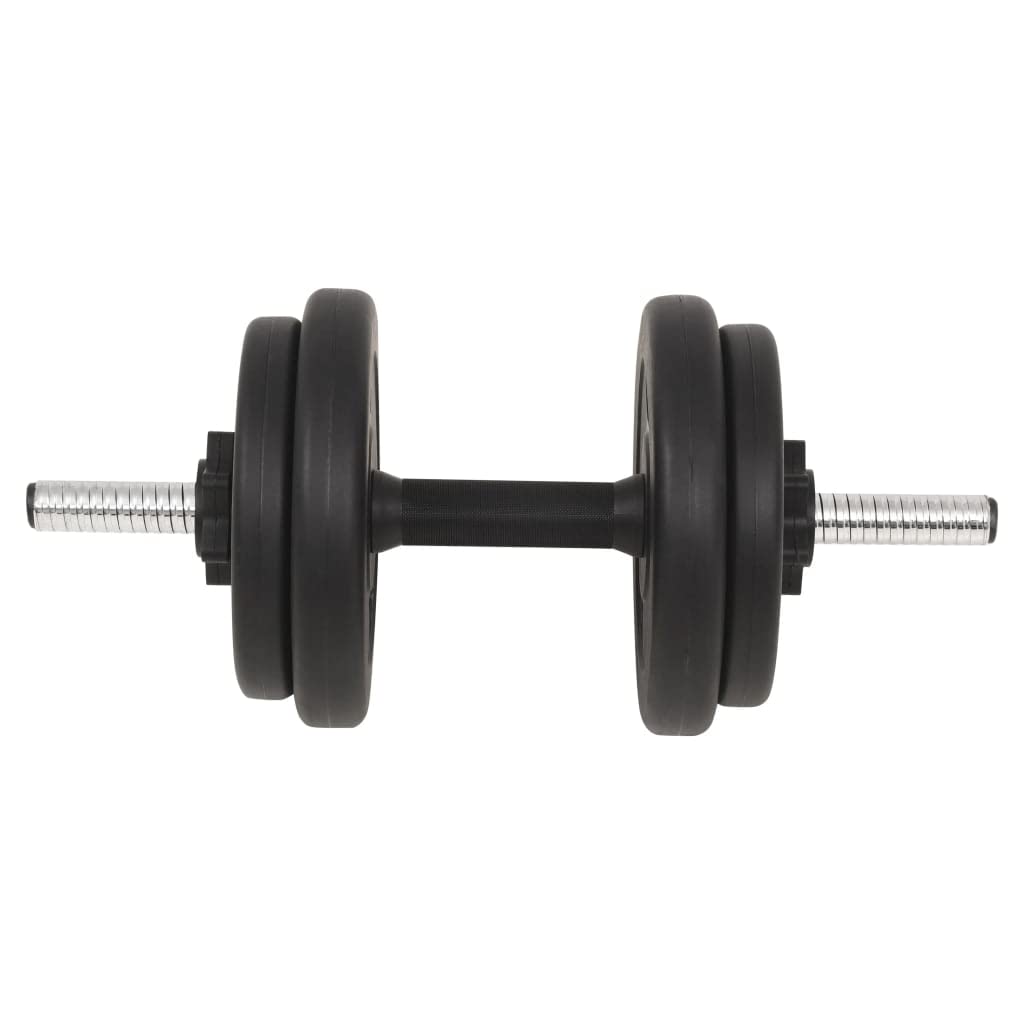 vidaXL Barbell and Dumbbell Set - 66.1 lb Free Weights for Home Gym, Strength Training Equipment for Men & Women - Perfect for Weightlifting, CrossFit, and Full-Body Workouts