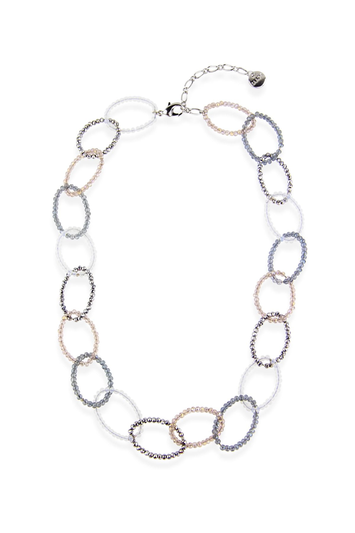 Elegant Sampark Oval Linked Collar Necklace for Women - Sterling Silver Choker Jewelry for Party, Wedding & Evening Wear