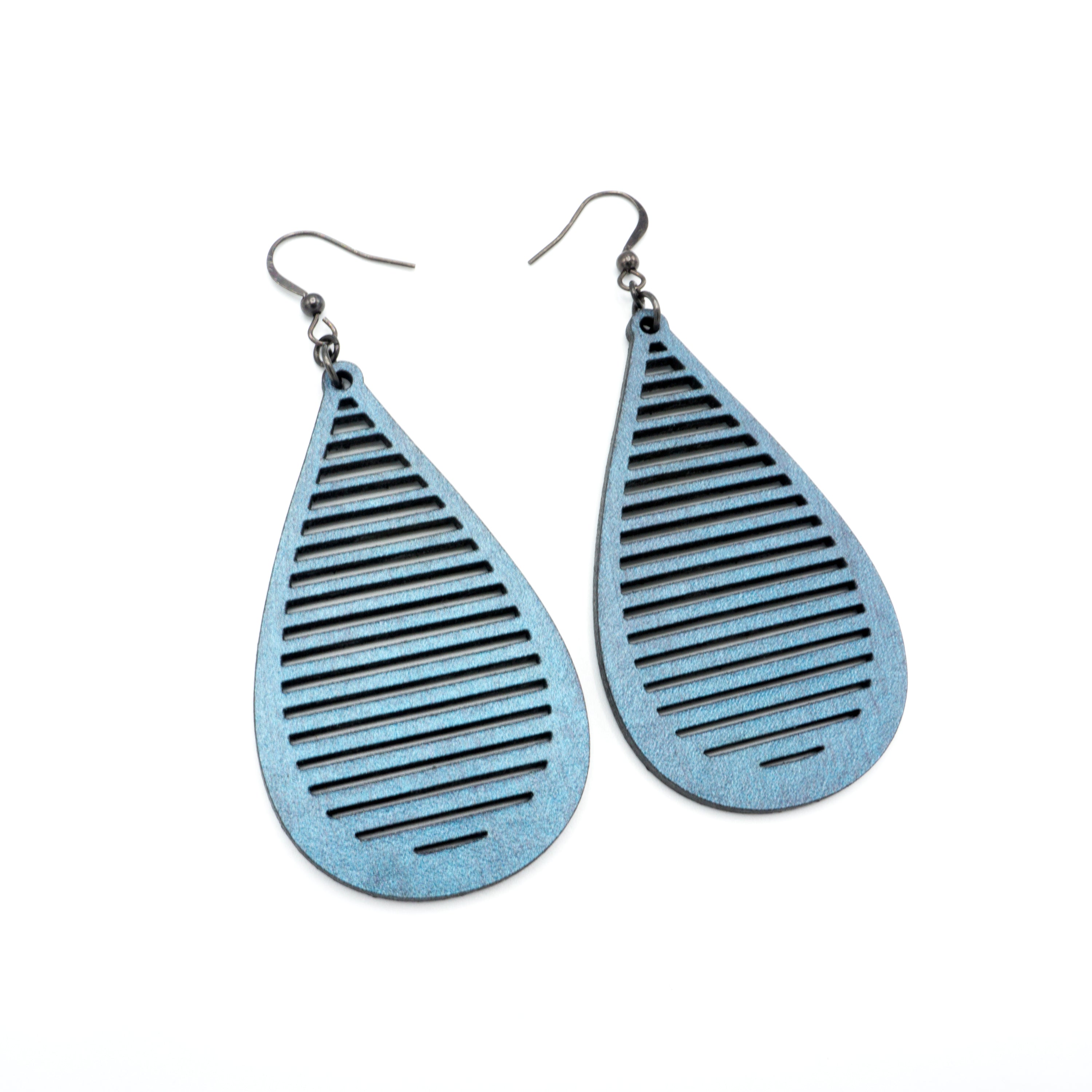 Blue Pearl Leather Earrings for Women | Handmade Drop 05 [L] Dangle Earrings | Boho Chic Jewelry for Casual Wear & Special Occasions