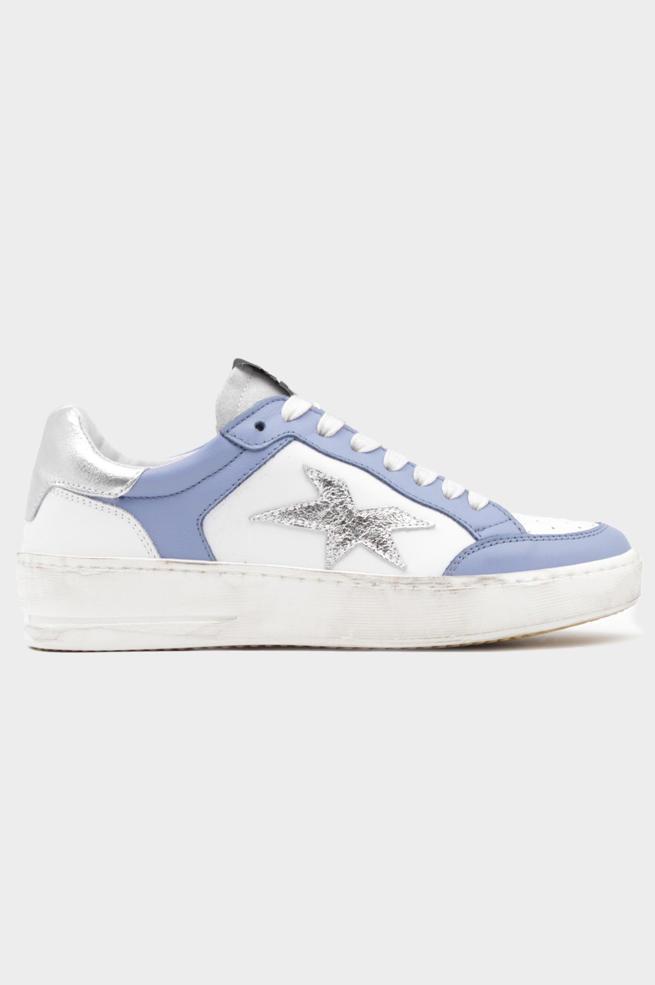 Vintage Star Print Sneakers for Women - Blue & White Retro Casual Shoes | Perfect for Everyday Wear, Street Style & Fashion Outfits