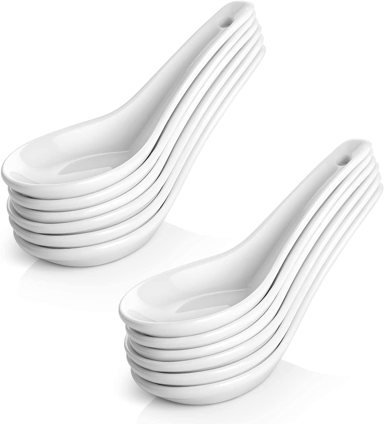 DOWAN Ceramic Soup Spoons & Ramekins Set - Asian Dining & Baking Essentials