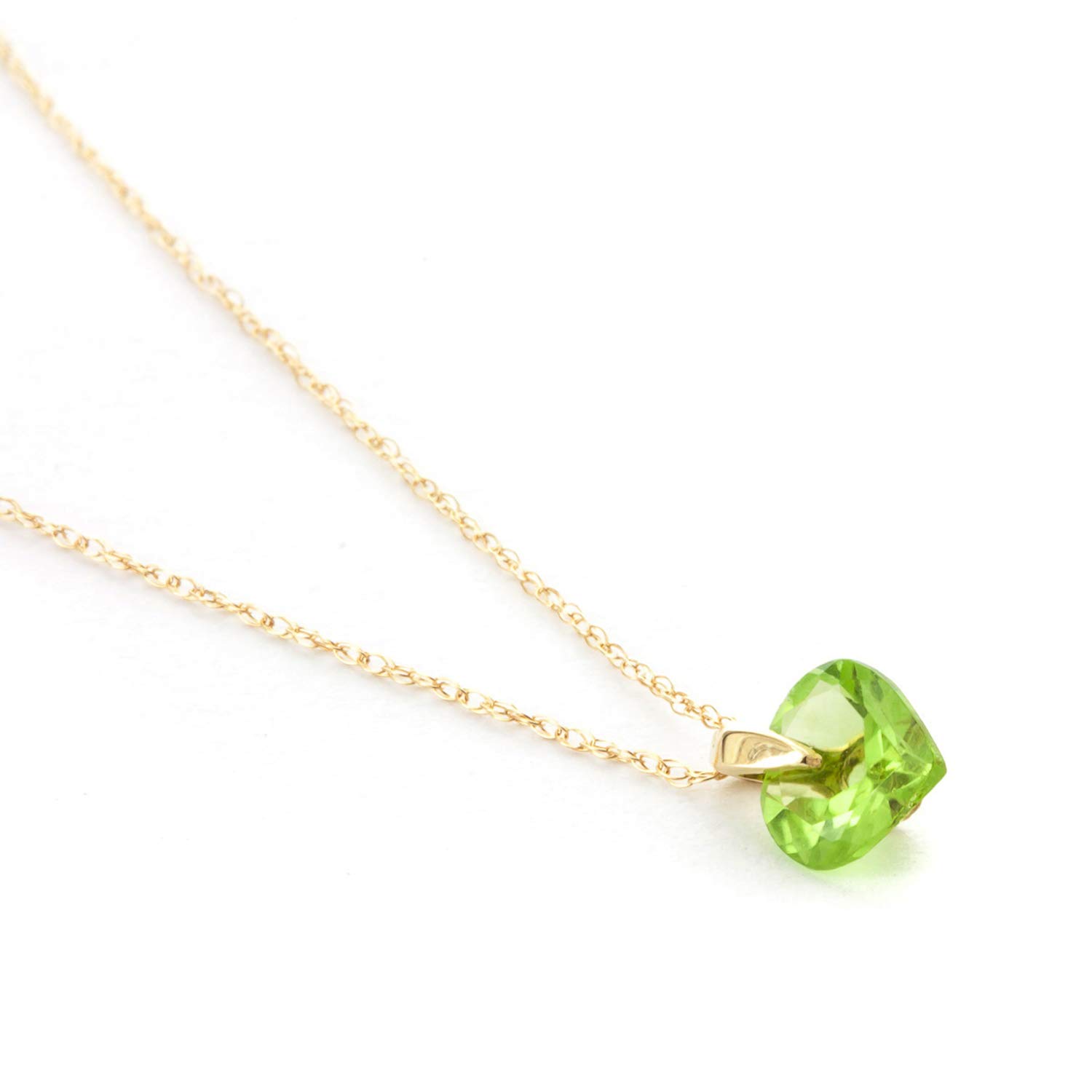 14K Solid Gold Necklace with Natural Peridot Gemstone - Elegant Dainty Jewelry for Women, Perfect for Everyday Wear, Gifts & Special Occasions