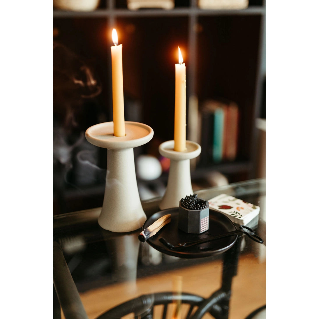 Premium Black Match Holder with Striker - All Black Matches Included - Perfect for Camping, Fireplaces, and Outdoor Adventures