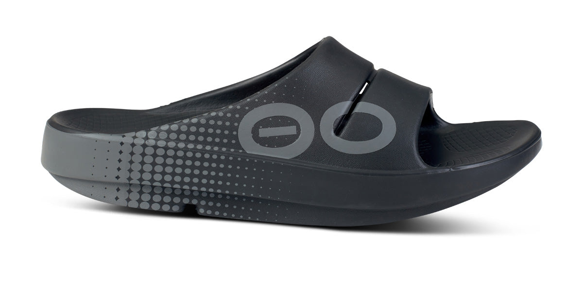 Women's OOahh Sport Slide Sandal - Comfortable Black Matrix Design for Running, Gym & Beach | Lightweight & Supportive Footwear for Active Lifestyles