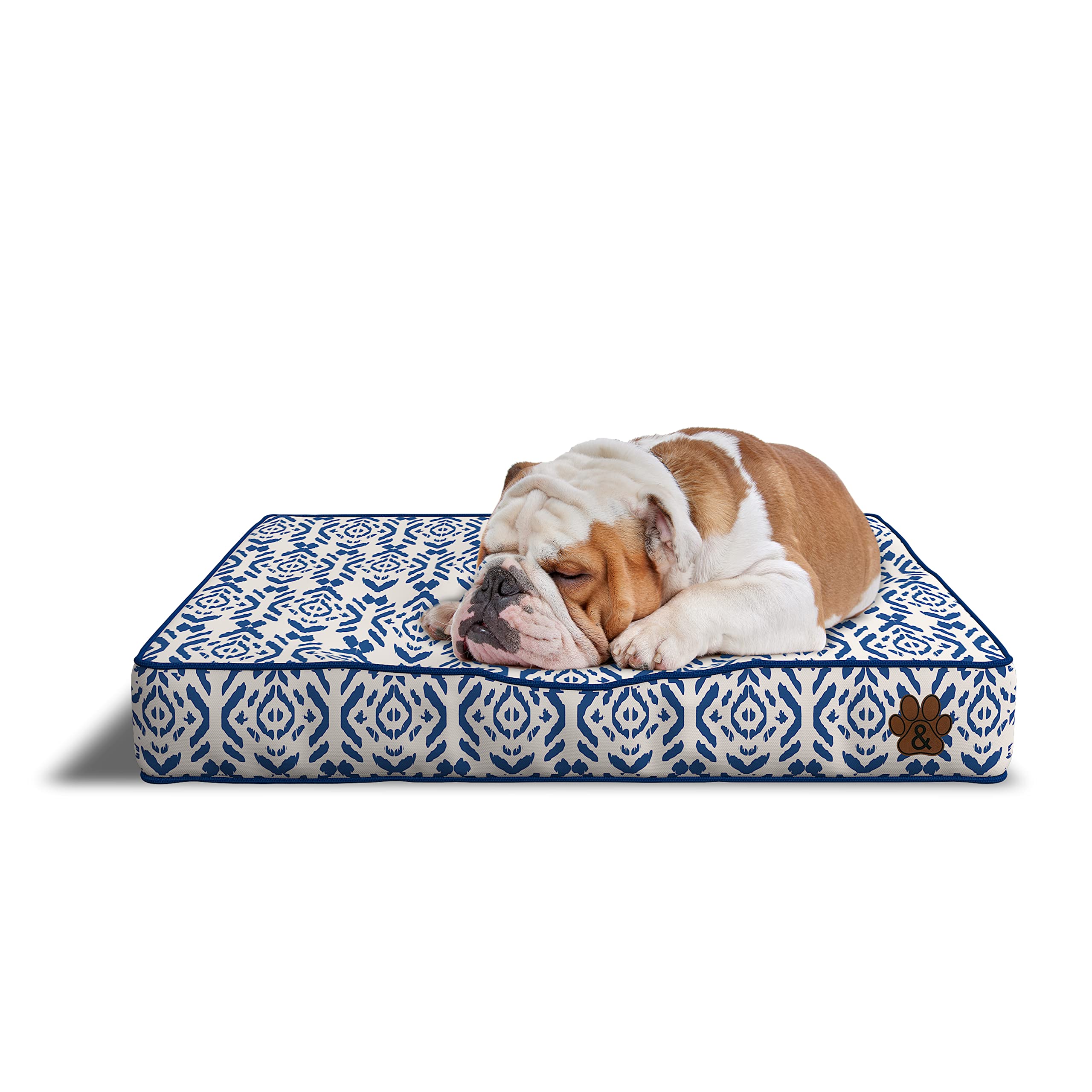 Premium Orthopedic Dog Bed for Large, Medium & Small Dogs - Soft Pet Bed with Removable Washable Cover, Waterproof & Non-Slip Bottom - Perfect for Crates, Floors & Home Use (Pattern 15, Small)