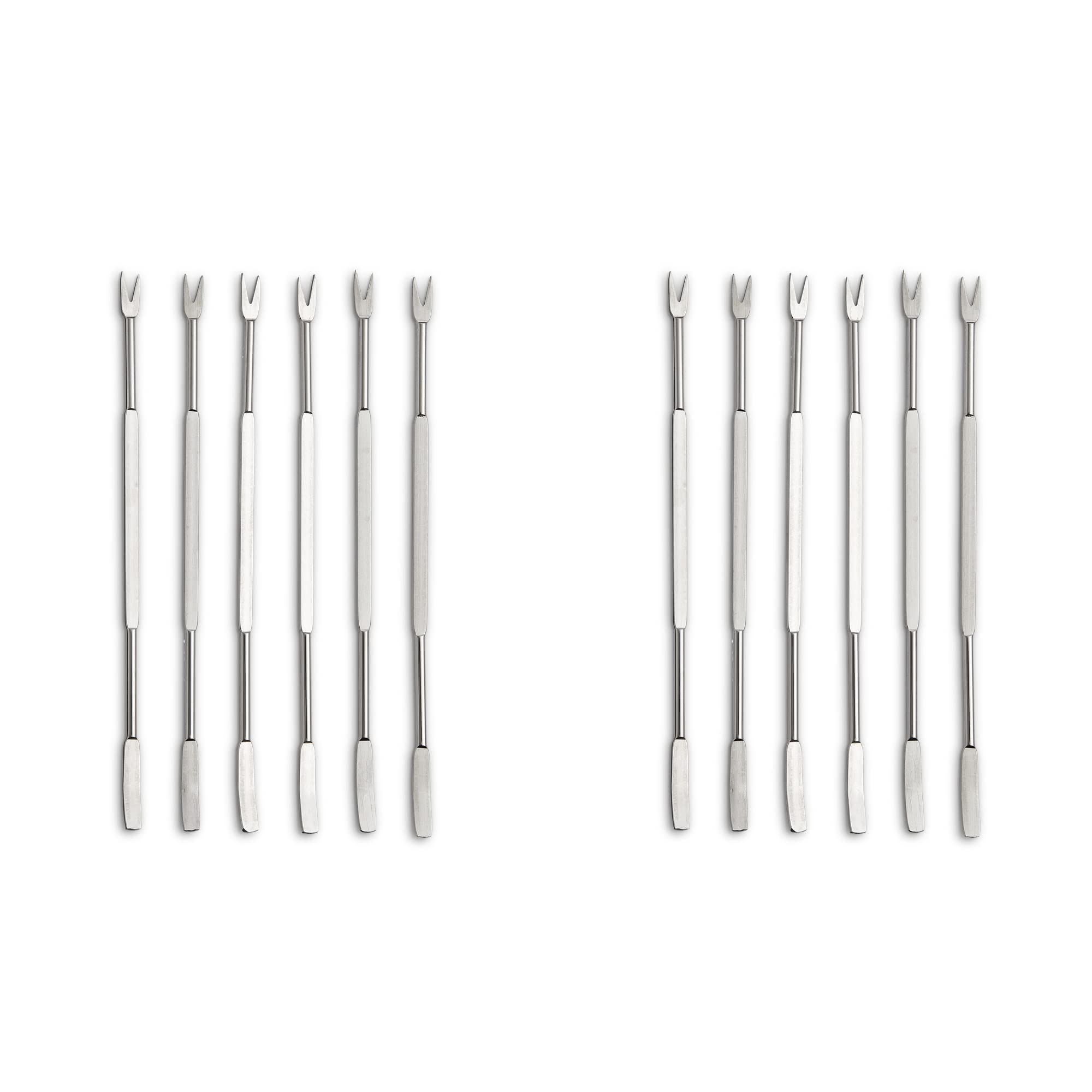 Premium Stainless Steel Seafood Picks Set of 12 - Lobster Crab Shrimp Shell Crackers & Forks - Perfect for Seafood Boils, Clambakes & Dinner Parties