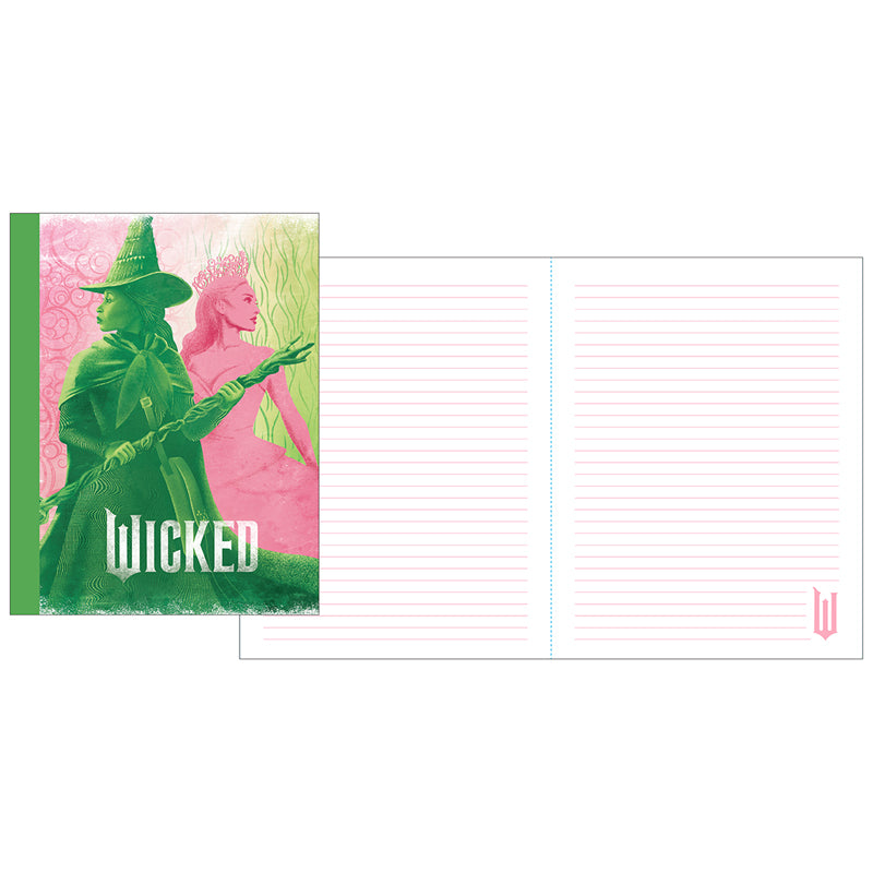 Wicked Pink & Green Composition Notebook Set - 2 Pack College Ruled Journals for School, Office & Creative Writing - Back to School Supplies & Note Taking Essentials
