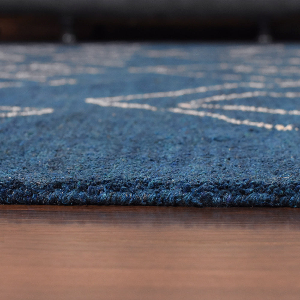 Handmade Artistry Hand Knotted Wool Rug - Bohemian Style Area Rug for Living Room, Bedroom & Home Decor