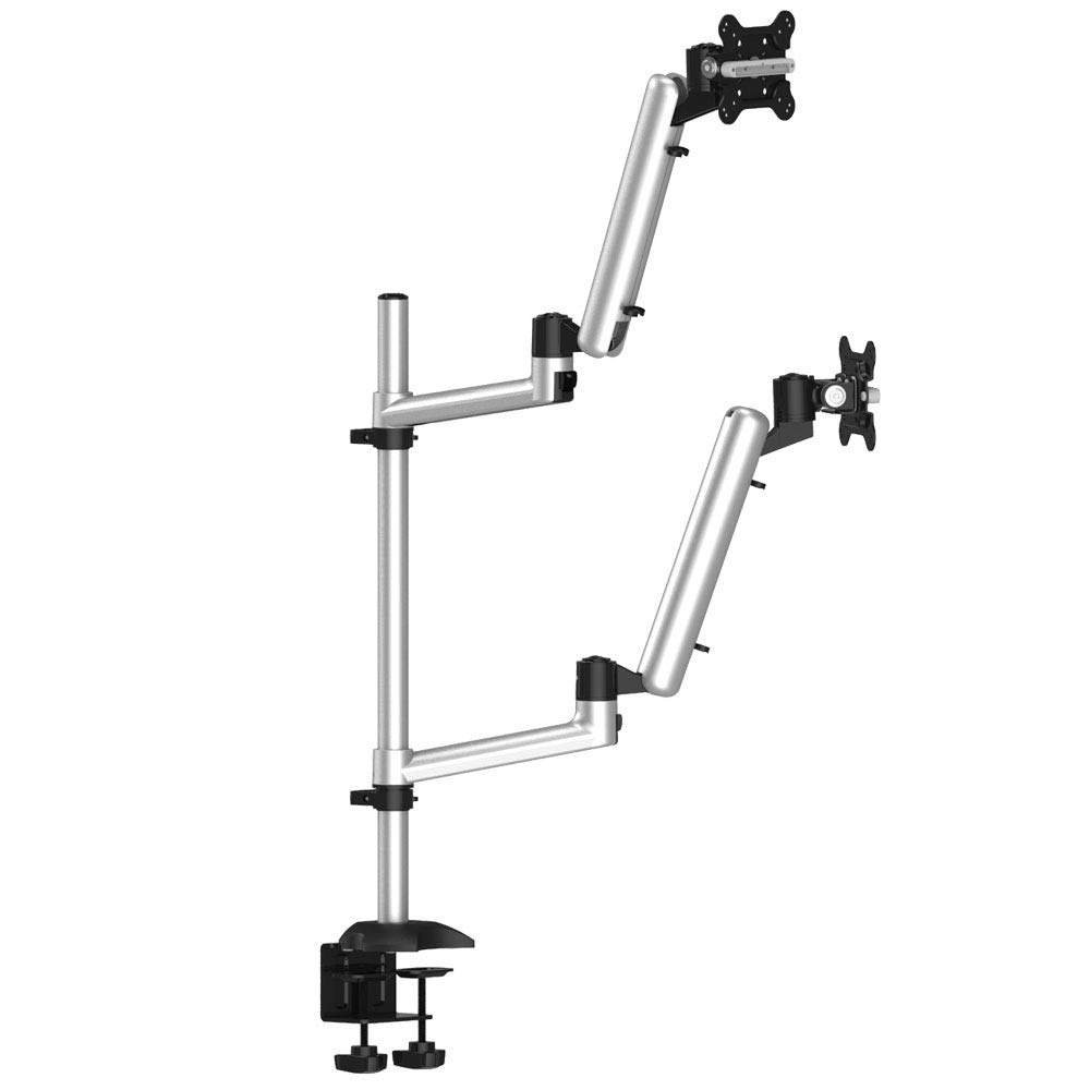 Cotytech BL-AP22 Dual Monitor Stand for Apple - Adjustable Desktop Mount for Side by Side or Top Down Setup | Perfect for Home Office, Gaming & Workspace Organization