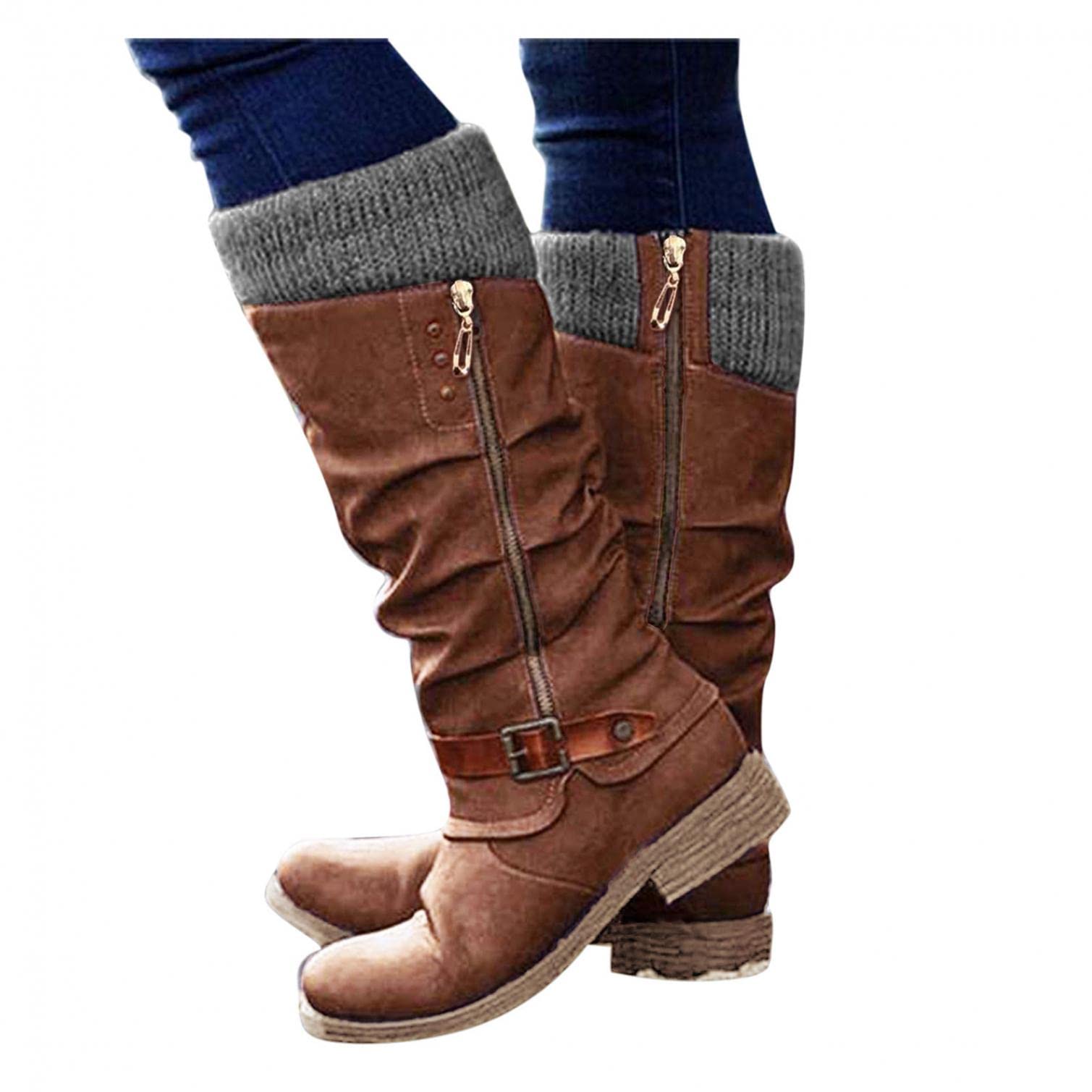 Women's Waterproof Snow Boots with Faux Fur Lining - Warm Thermal Winter Boots for Outdoor Walking & Snow Activities | Mid Calf Snow Shoes for Hiking, Commuting & Cold Weather Fashion
