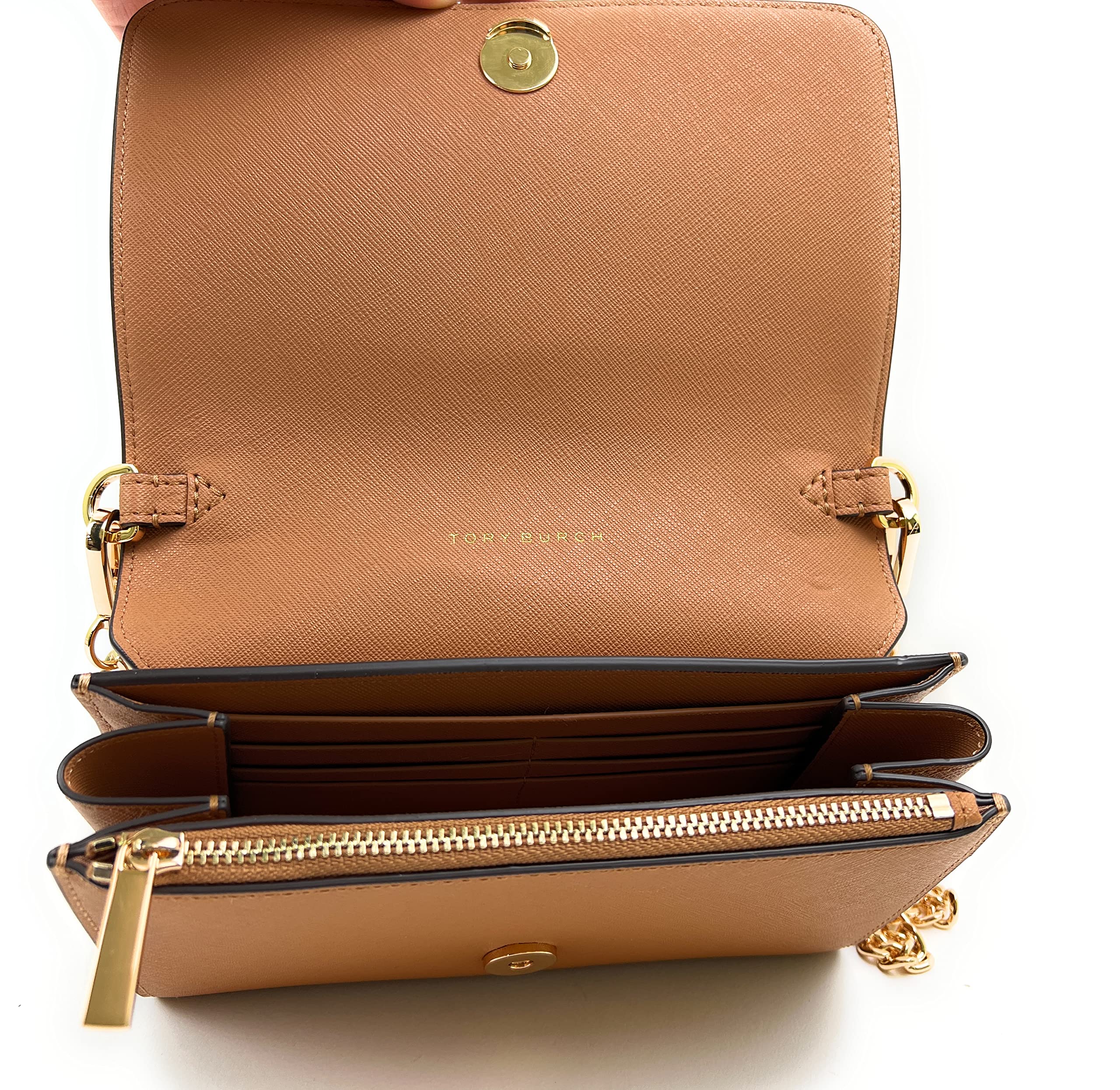 Tory Burch Emerson Chain Wallet Leather Crossbody Bag in Cardamon - Stylish & Functional for Everyday Use, Work, and Travel