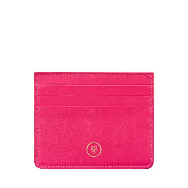 Maxwell Scott Lorento Women's Genuine Nappa Leather Wallet in Hot Pink - Slim RFID Blocking Credit Card Holder for Everyday Use & Travel