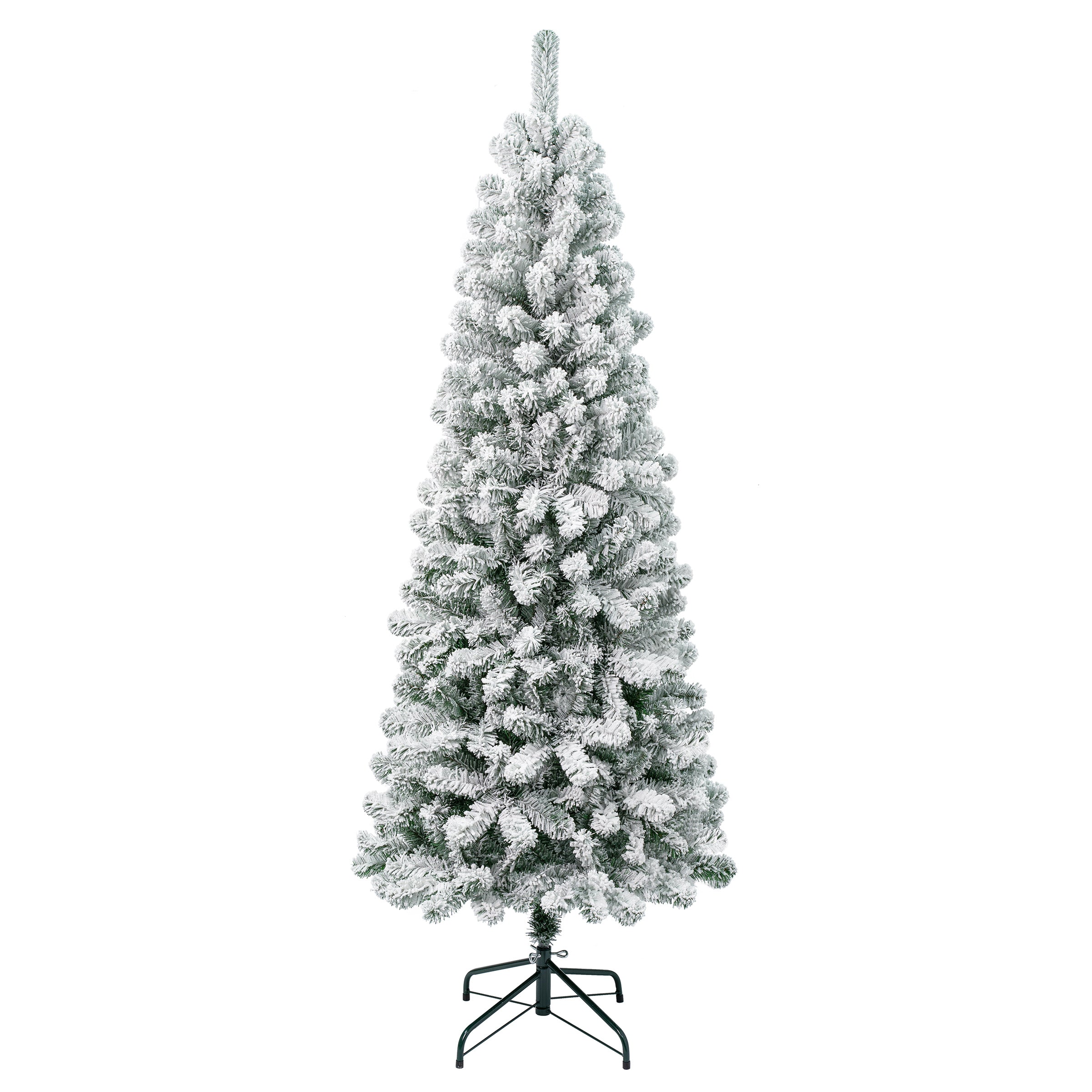 6 ft. Acacia Medium Flocked Artificial Christmas Tree - Perfect for Living Room, Office & Holiday Decorations