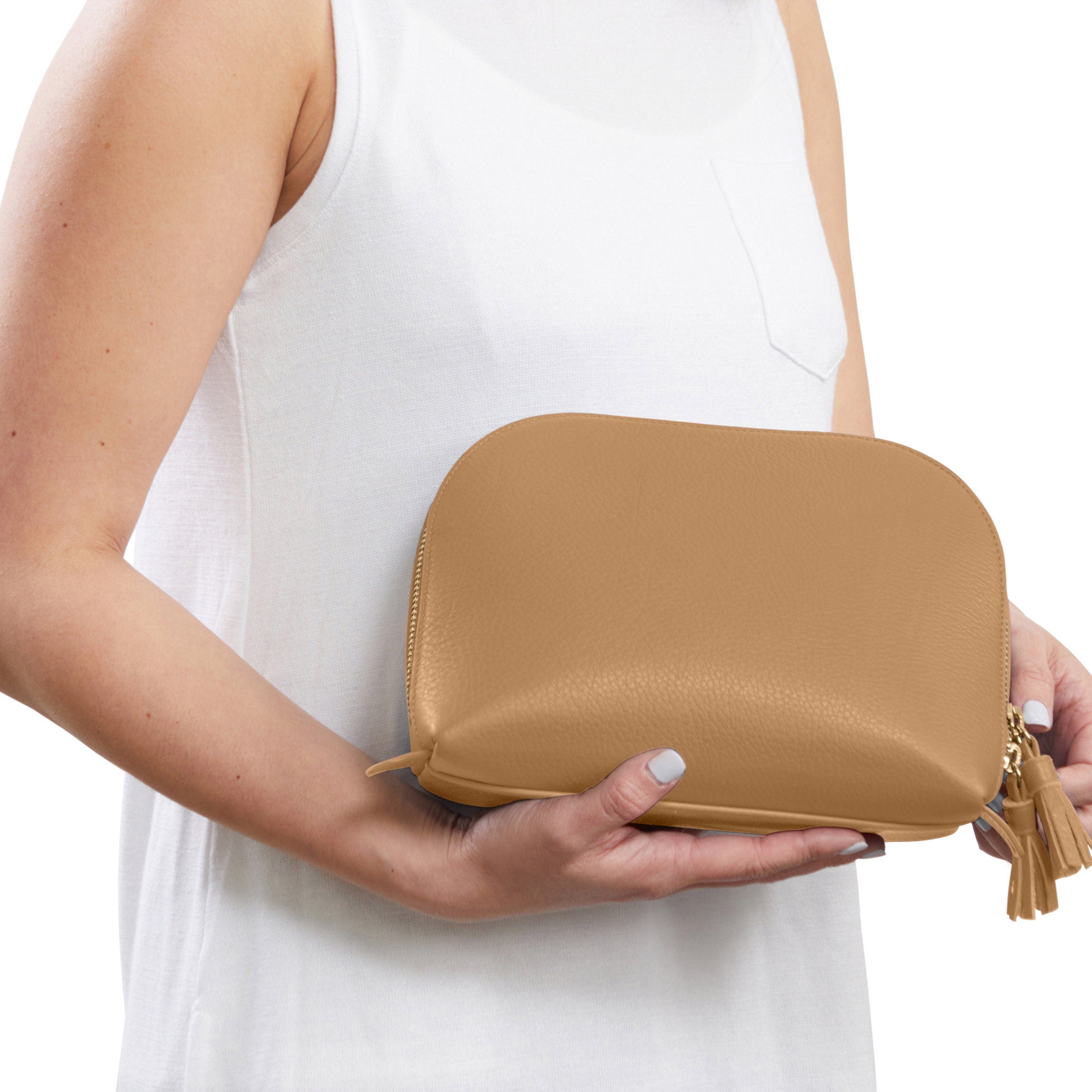 Large Clamshell Makeup Bag for Travel - Spacious Waterproof Cosmetic Organizer with Mirror | Perfect for Makeup Artists, Bridal Essentials & On-the-Go Touch Ups