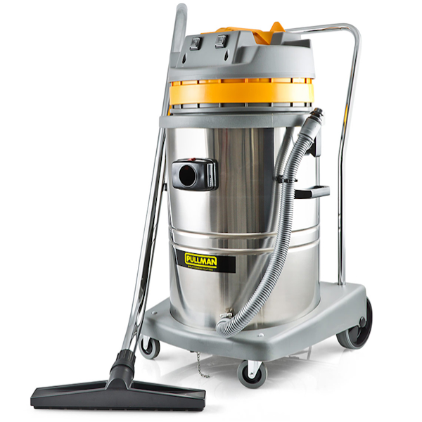 Pullman CB80 SS 80L Wet/Dry Commercial Vacuum Cleaner - Heavy Duty Cleaning for Warehouses, Restaurants & Industrial Spaces