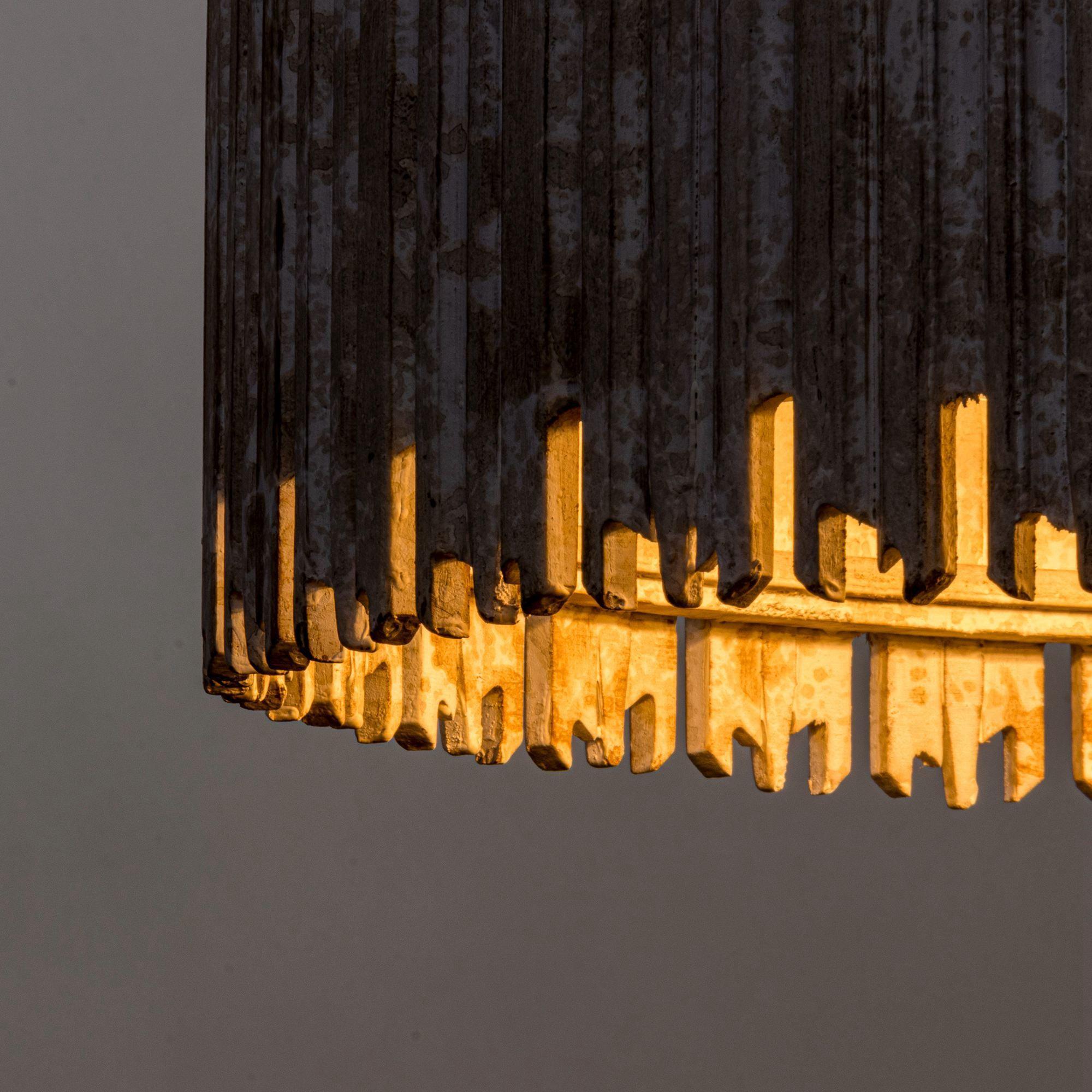 Chouinard 3-Light Natural Wooden Drum Chandelier - Modern Farmhouse Ceiling Light Fixture for Dining Room, Kitchen Island & Bedroom Lighting