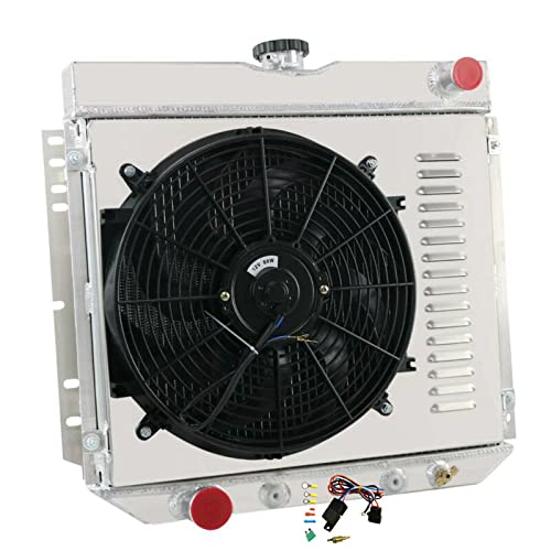 1963-1977 Ford Mustang Fairlane Torino & 1966-1973 Mercury Comet Aluminum Radiator - 3 Row Cooling System with 1x14