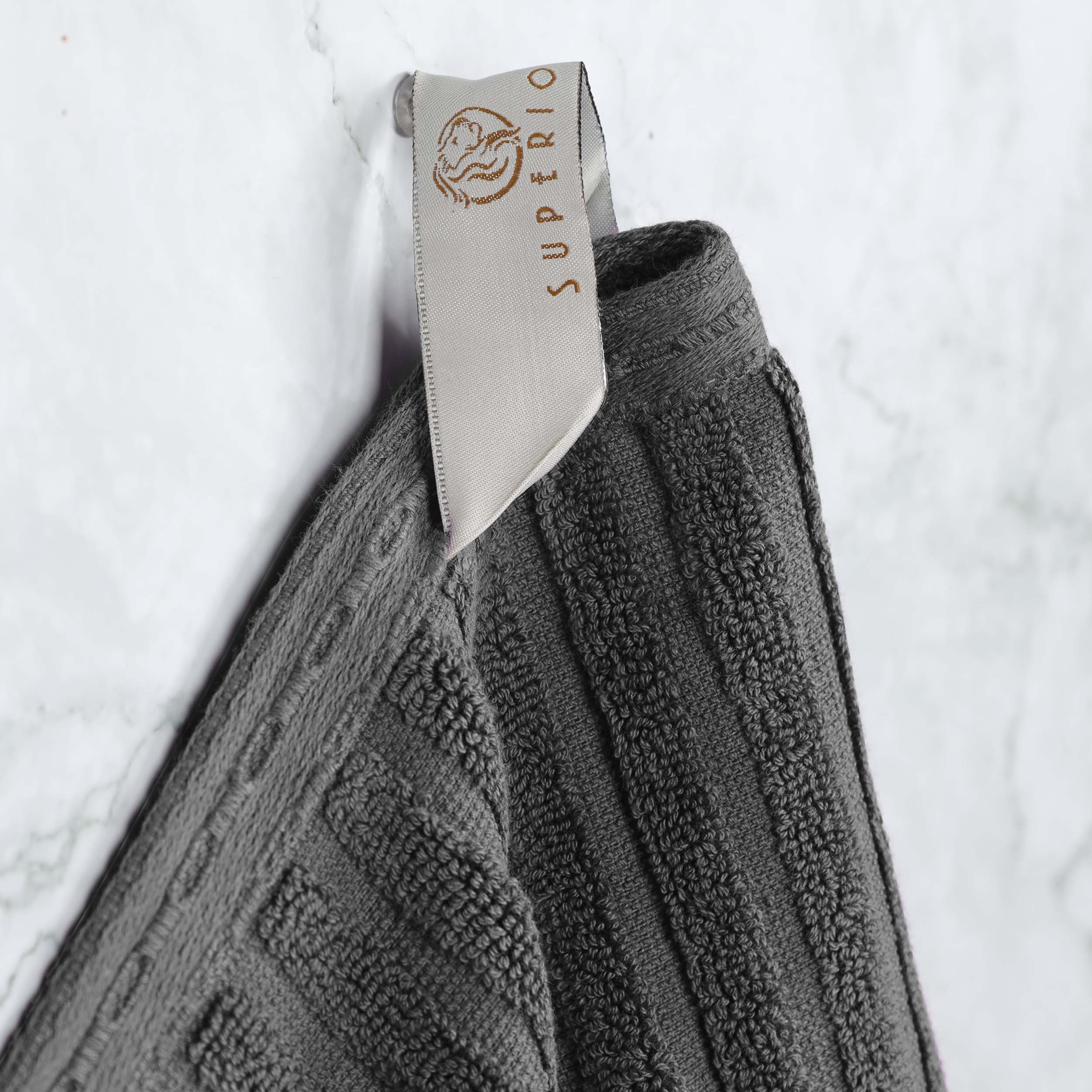 Premium Soho Ribbed Textured Cotton Face Towels - Ultra Absorbent & Soft (12-Pack) - Perfect for Spa, Gym, Travel & Daily Skincare Routine