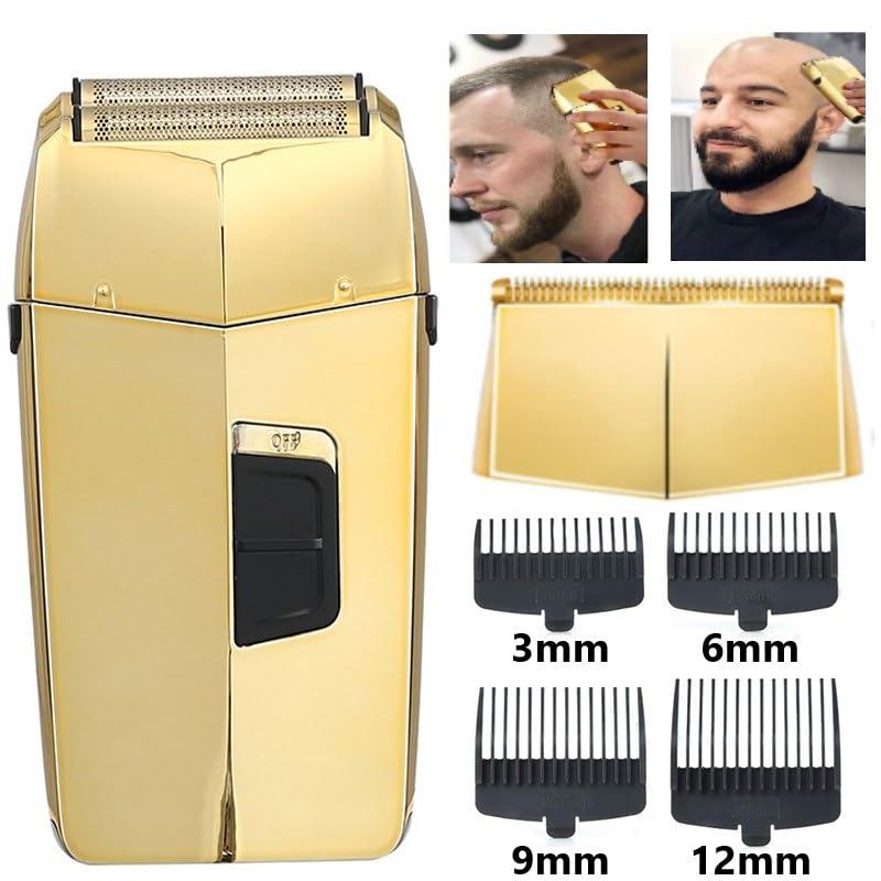 Professional Electric Razor for Men - Rechargeable 3-Speed Hair Clipper & Bald Head Shaver with Precision Mesh Blades | Perfect for Home Barbering, Travel Grooming & Facial Hair Trimming