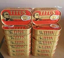 Premium Titus Sardine in Soybean Oil - 50 Pack Case (15oz Cans) | High Protein Canned Fish for Cooking, Salads & Emergency Food Storage