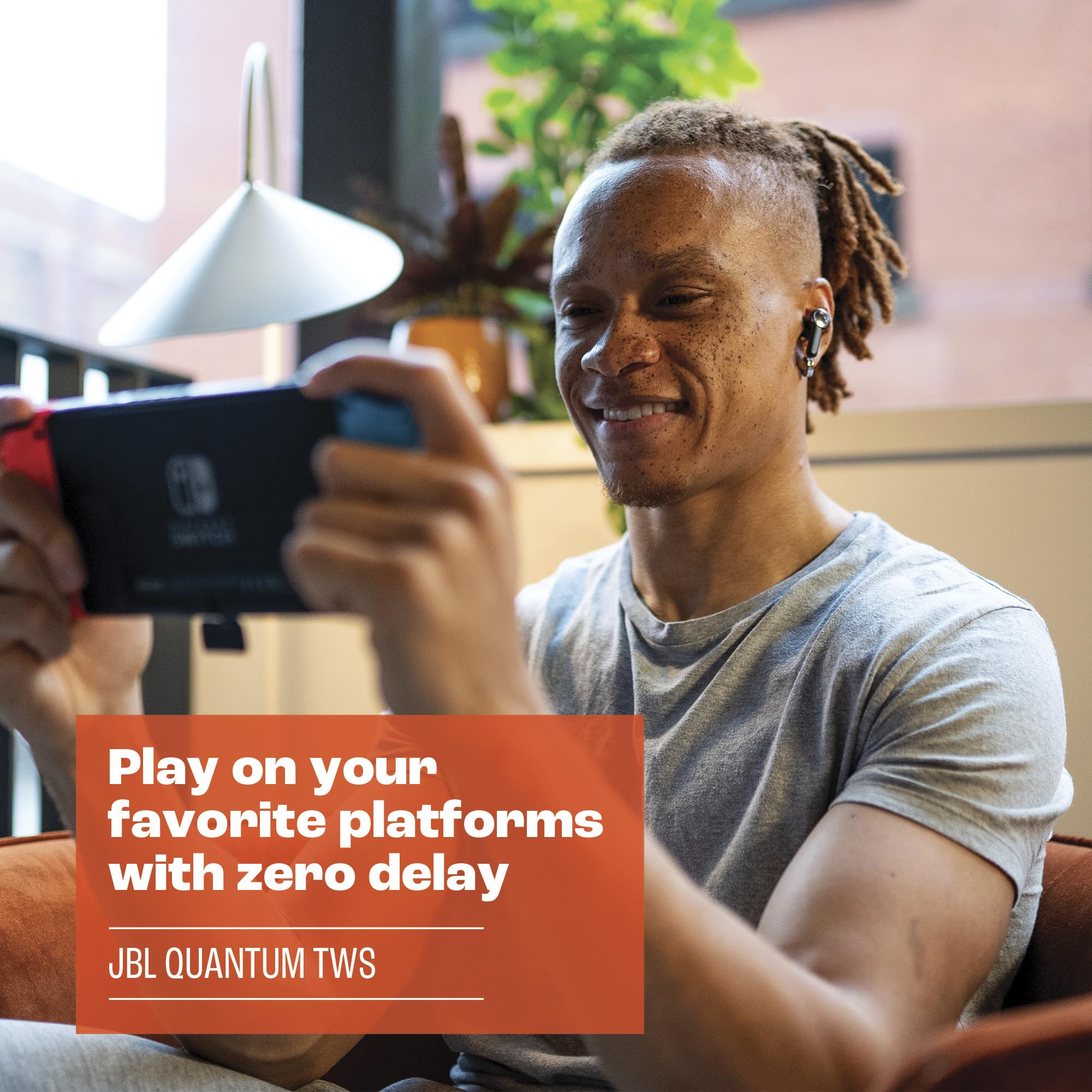 JBL Quantum TWS True Wireless Noise Cancelling Gaming Earbuds - Bluetooth 5.0, Fast Pair Dual Source, 6 Beamforming Mics, IPX4 Water Resistant, 8H Playtime + 16H Case (Black) | Perfect for PC Gaming, Mobile Gaming & Work Calls