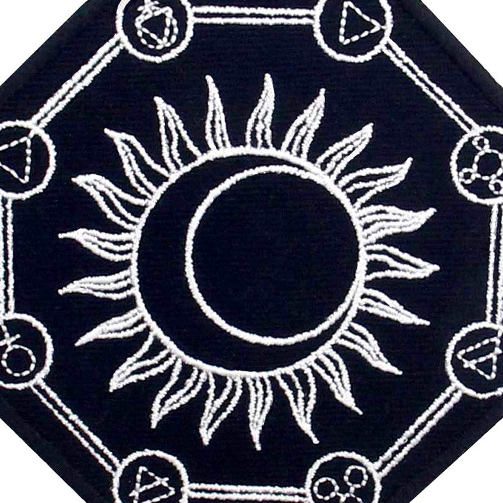 ZEGINs Alchemy Symbol Embroidered Patch - Iron On & Sew On Emblem for Jackets, Bags & DIY Crafts | Occult & Gothic Fashion Accessory