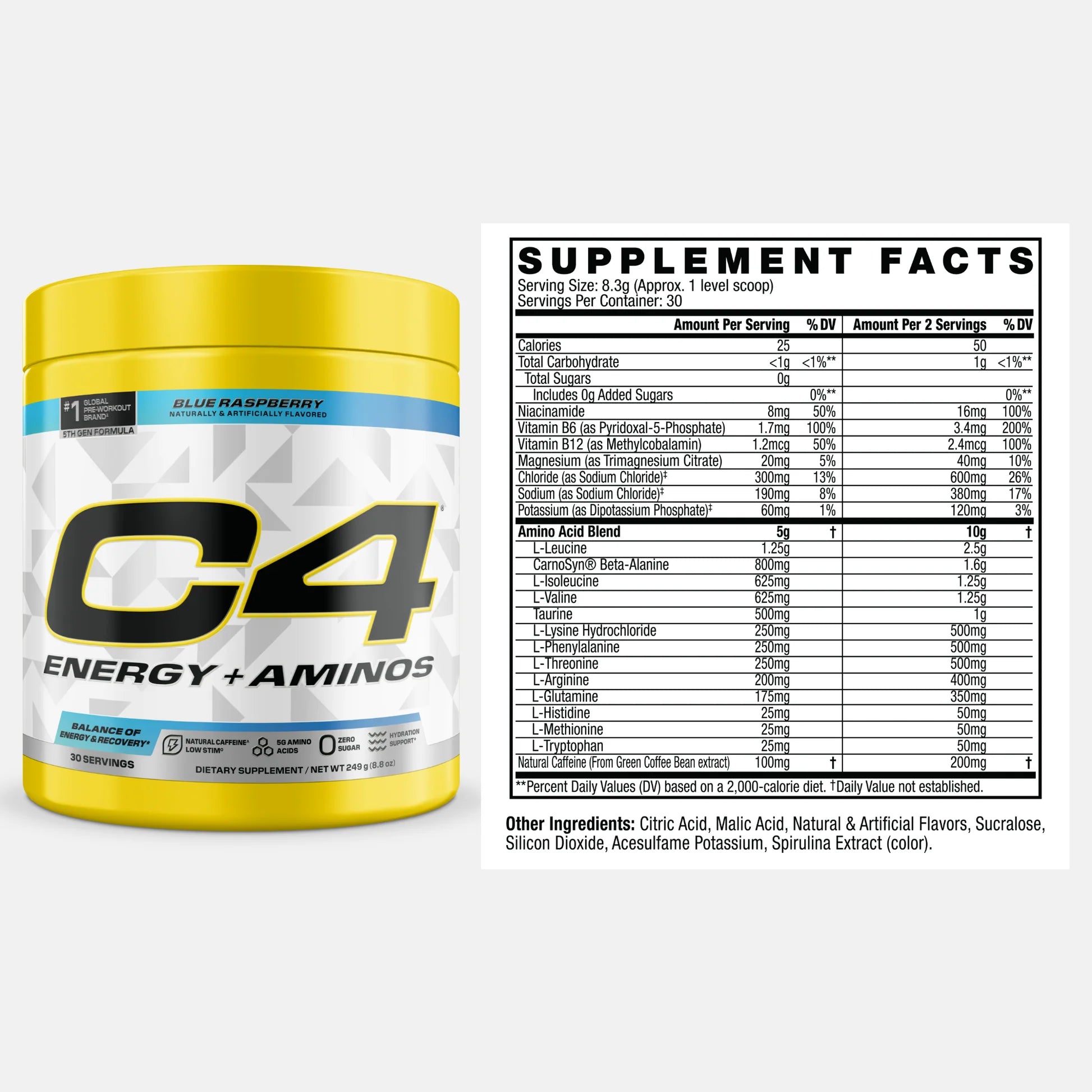 Cellucor C4 Energy + Aminos Pre Workout Supplement - Boost Performance, Endurance & Recovery - Ideal for Gym, Fitness & Athletic Training