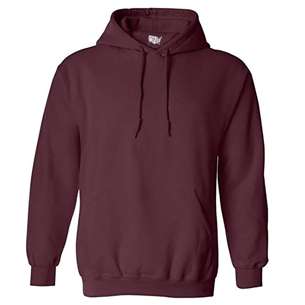 One Country United Men's Hooded Sweatshirt - Soft & Cozy Pullover Hoodie in Maroon, XX-Large Size - Perfect for Casual Wear, Outdoor Activities, and Gym Workouts