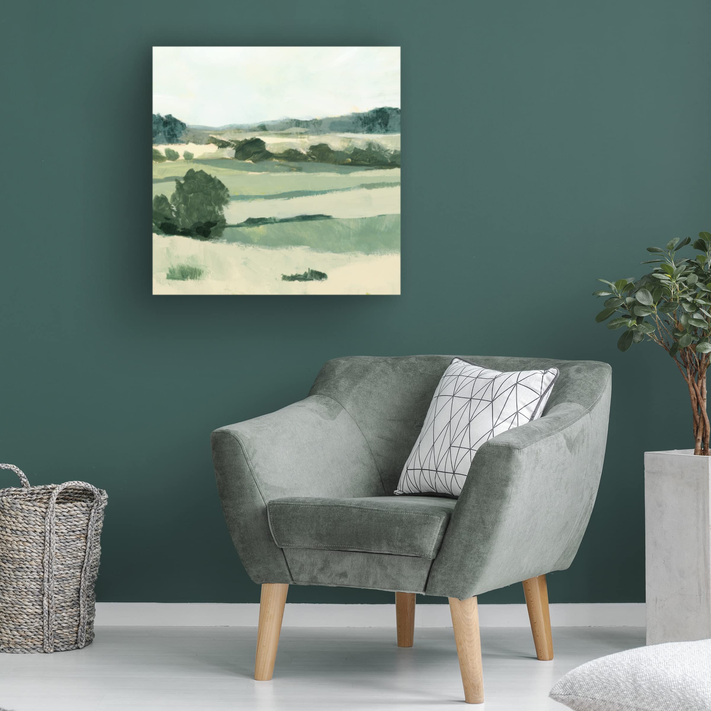 Victoria Barnes 'Textured Countryside II' Canvas Wall Art - Handmade Landscape Painting for Living Room, Bedroom & Office Decor