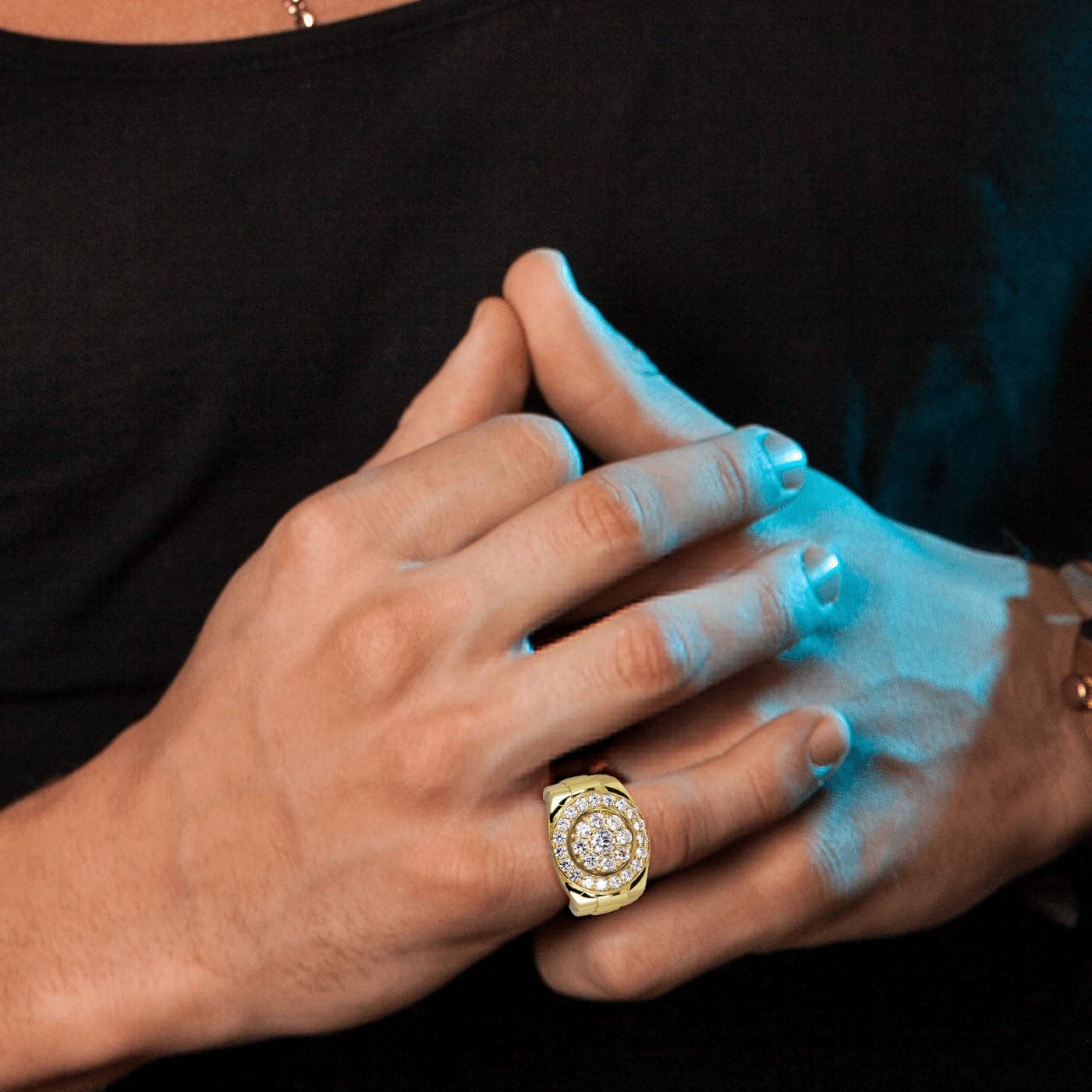 10K Gold Men's Pinky Ring - 10.9 Grams Solid Gold Pinky Ring for Men - Elegant & Durable Jewelry Gift for Him - Perfect for Weddings, Parties & Special Occasions