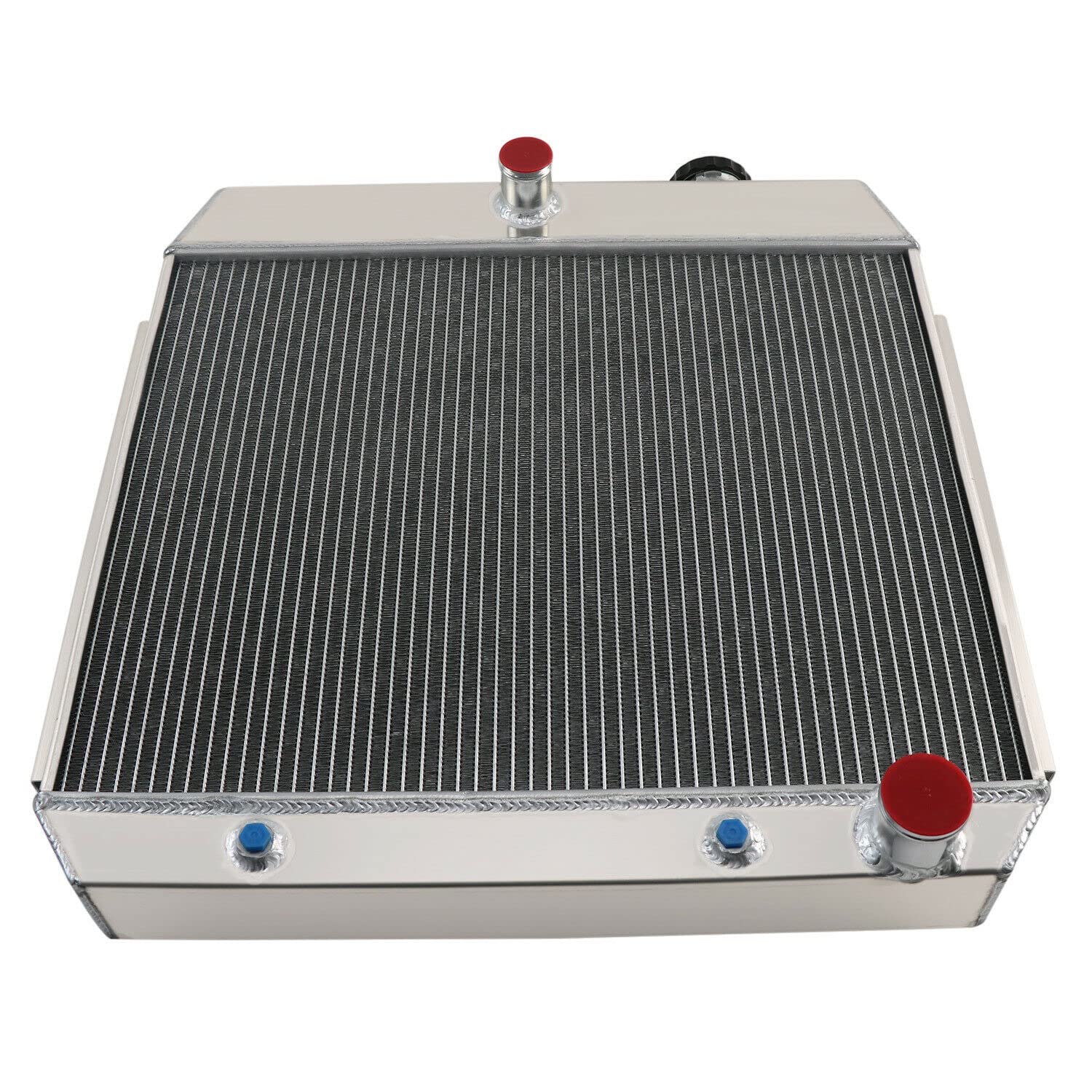 High-Performance 3-Row Aluminum Radiator for 1955-1957 Chevy Nomad, Bel Air & Del Ray - Fits 4.3L & 4.6L V8 Engines - Includes Cooling Fan Shroud & Relay Kit - Perfect for Classic Car Restoration & Hot Rod Upgrades