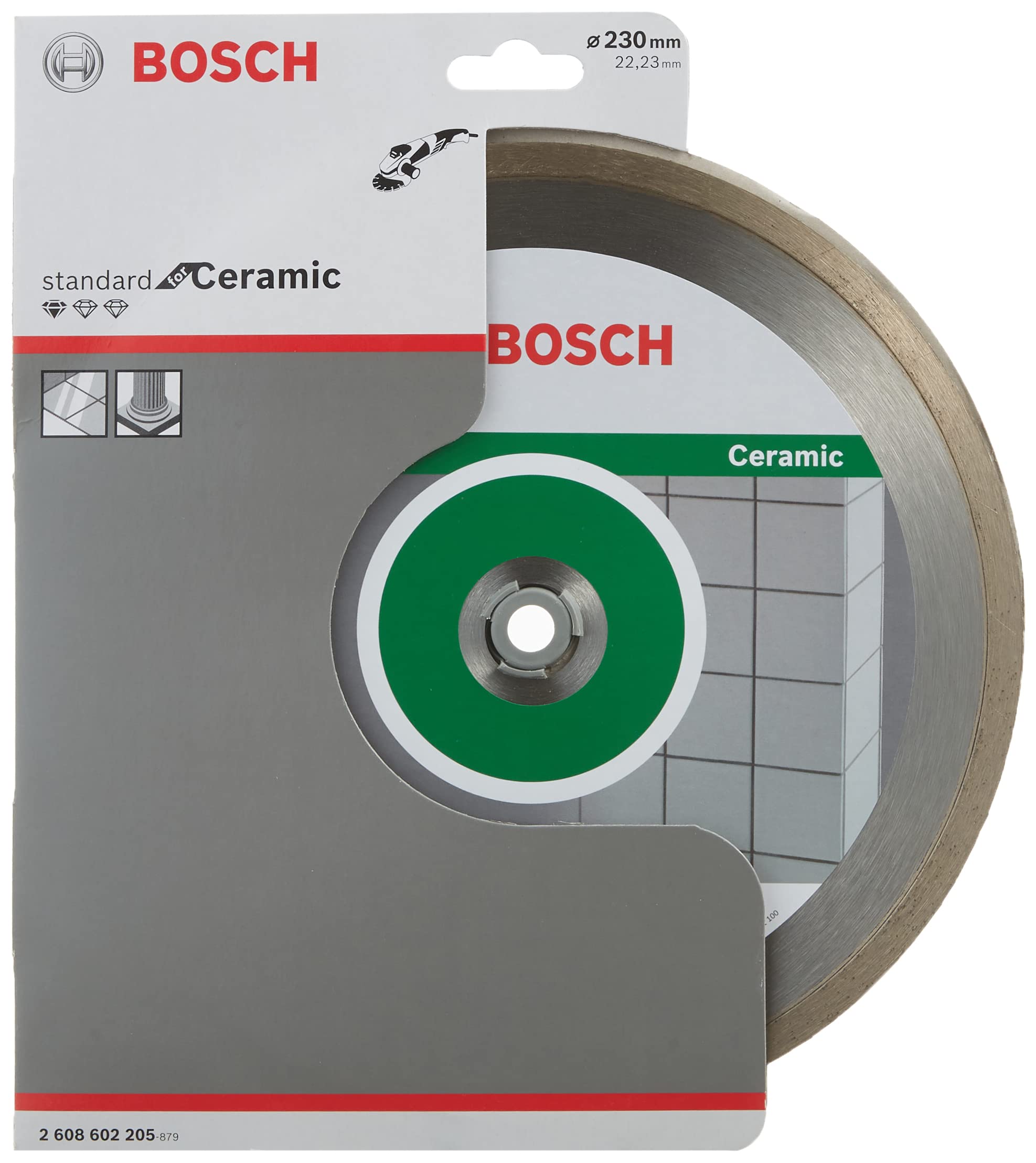 Bosch 2608602205 Diamond Cutting Wheel - Premium Ceramic Tile Cutting Disc for Angle Grinders | Perfect for Bathroom Renovations, Kitchen Backsplash & Floor Tile Installation