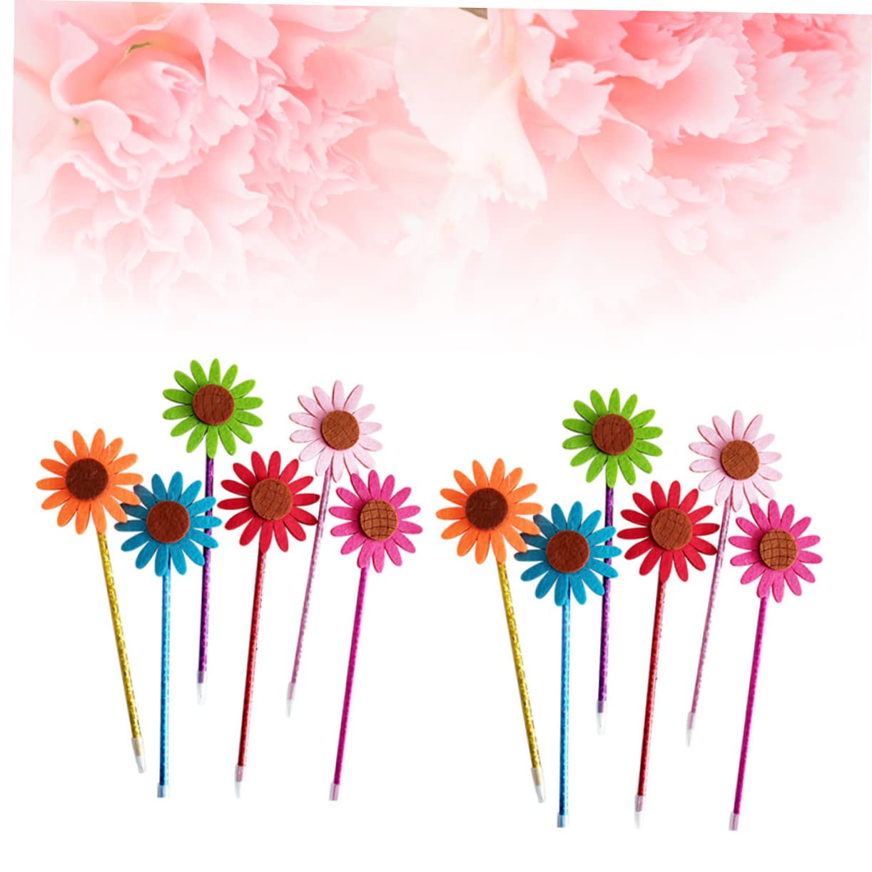 NUOBESTY 3 Sets Sunflower Ballpoint Pens - 36 Colorful Fun Writing Pens for Kids, Students, School & Office Supplies - Perfect for Note Taking, Journaling & Gift Giving