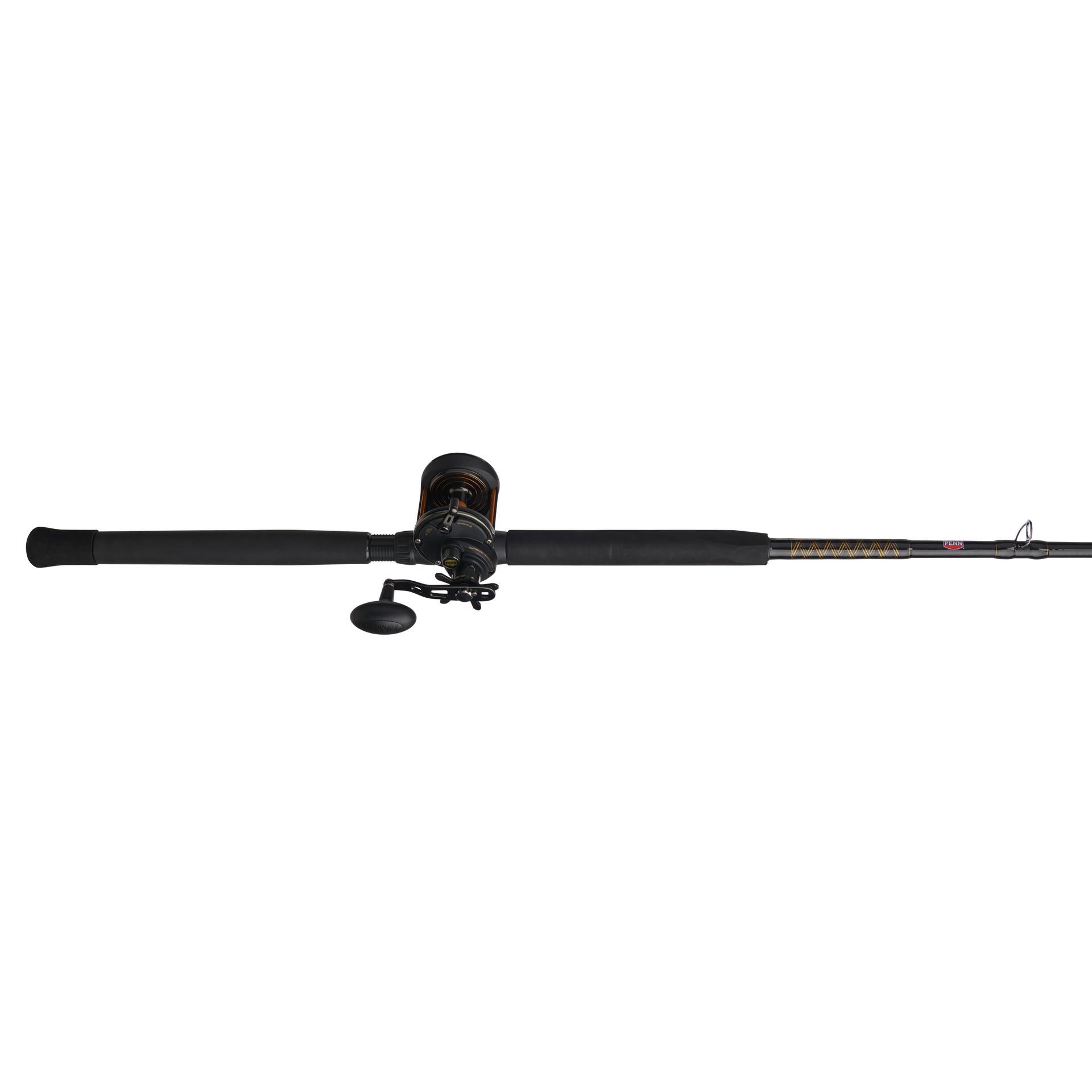 Squall® II Star Drag Conventional Fishing Rod and Reel Combo - Saltwater & Freshwater Angling for Bass, Tuna, and Offshore Fishing