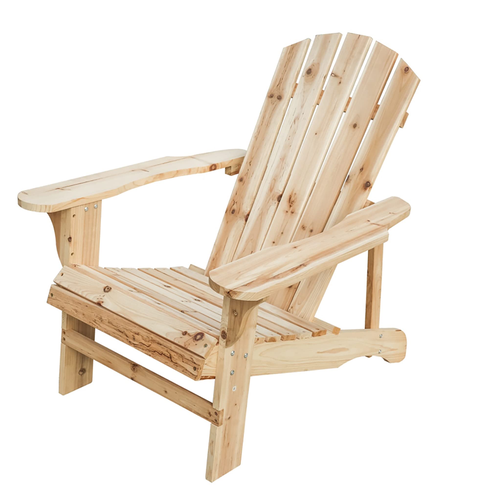 Premium LOKATSE HOME Outdoor Wooden Adirondack Chair - Durable All-Weather Patio Furniture for Garden, Poolside, Deck & Backyard Relaxation