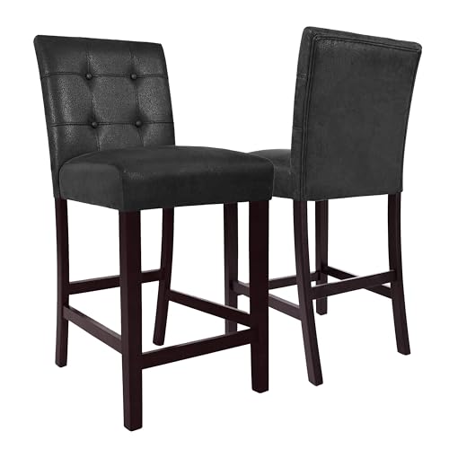 Matt Black Faux Leather (Set of 2)
