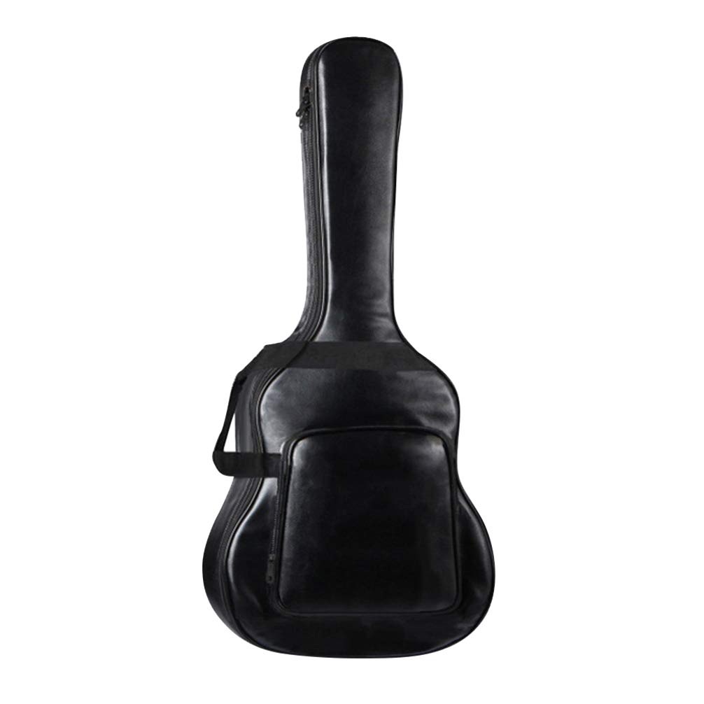 Vaguelly 40/41 Inches Water Resistant Acoustic Guitar Case with Double Shoulder Straps - PU Leather Gig Bag for Folk & Classical Guitars - Perfect for Travel, Storage & Outdoor Performances