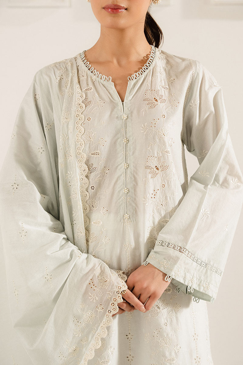 AZALEA 2-Piece Set (Embroidered Cotton Shirt & Dupatta Scarf) - Elegant Indian Ethnic Wear for Women, Perfect for Weddings, Festivals & Special Occasions
