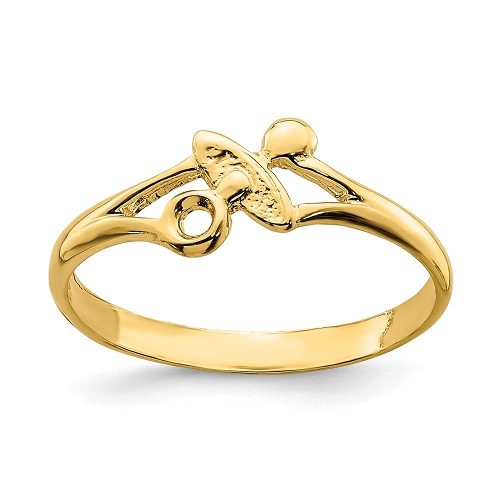 14K Yellow Gold Pacifier Baby Ring for Women - Elegant Fine Jewelry Gift for New Moms, Baby Showers & Christenings | Diamond2Deal