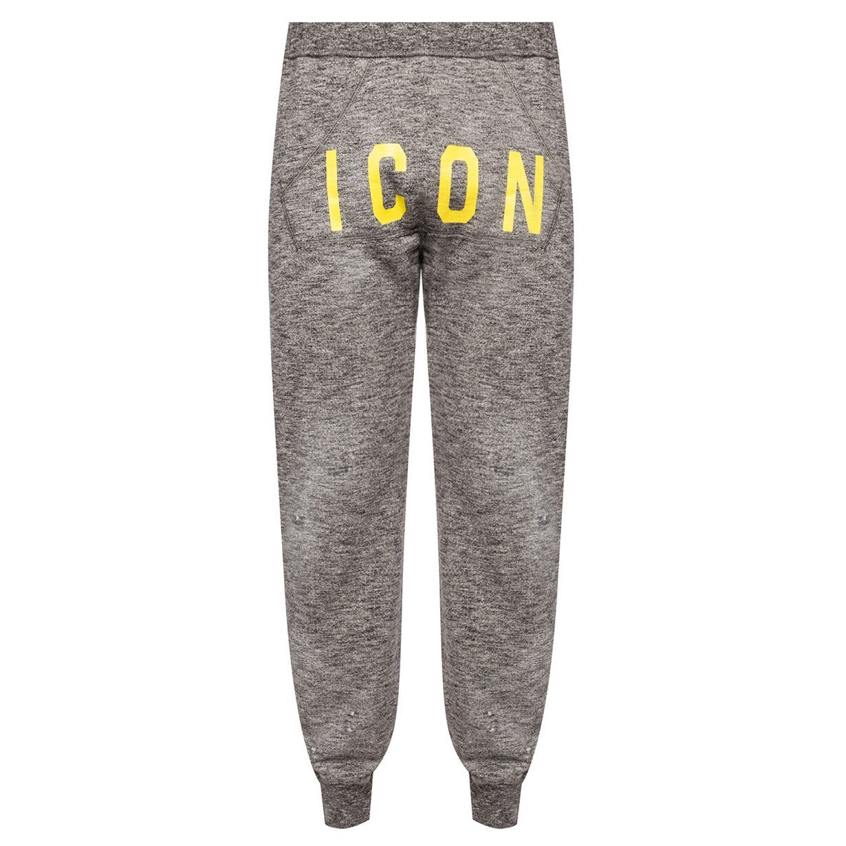 DSQUARED2 Grey ICON Cuffed Sweatpants for Men - Comfortable Casual Joggers with Elastic Waistband | Perfect for Gym, Lounge & Streetwear Fashion