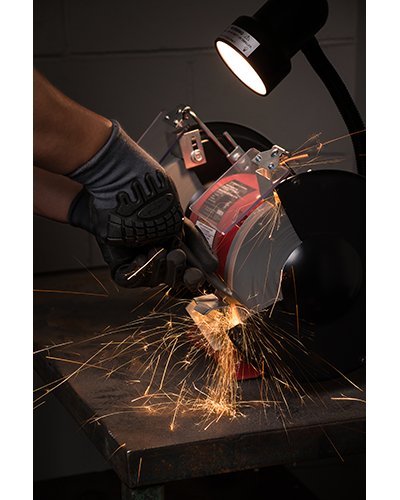 Sunex 8 Inch Heavy Duty Bench Grinder with Dual Wheels - Perfect for Metalworking, Sharpening Tools, and DIY Projects in Workshops & Garages