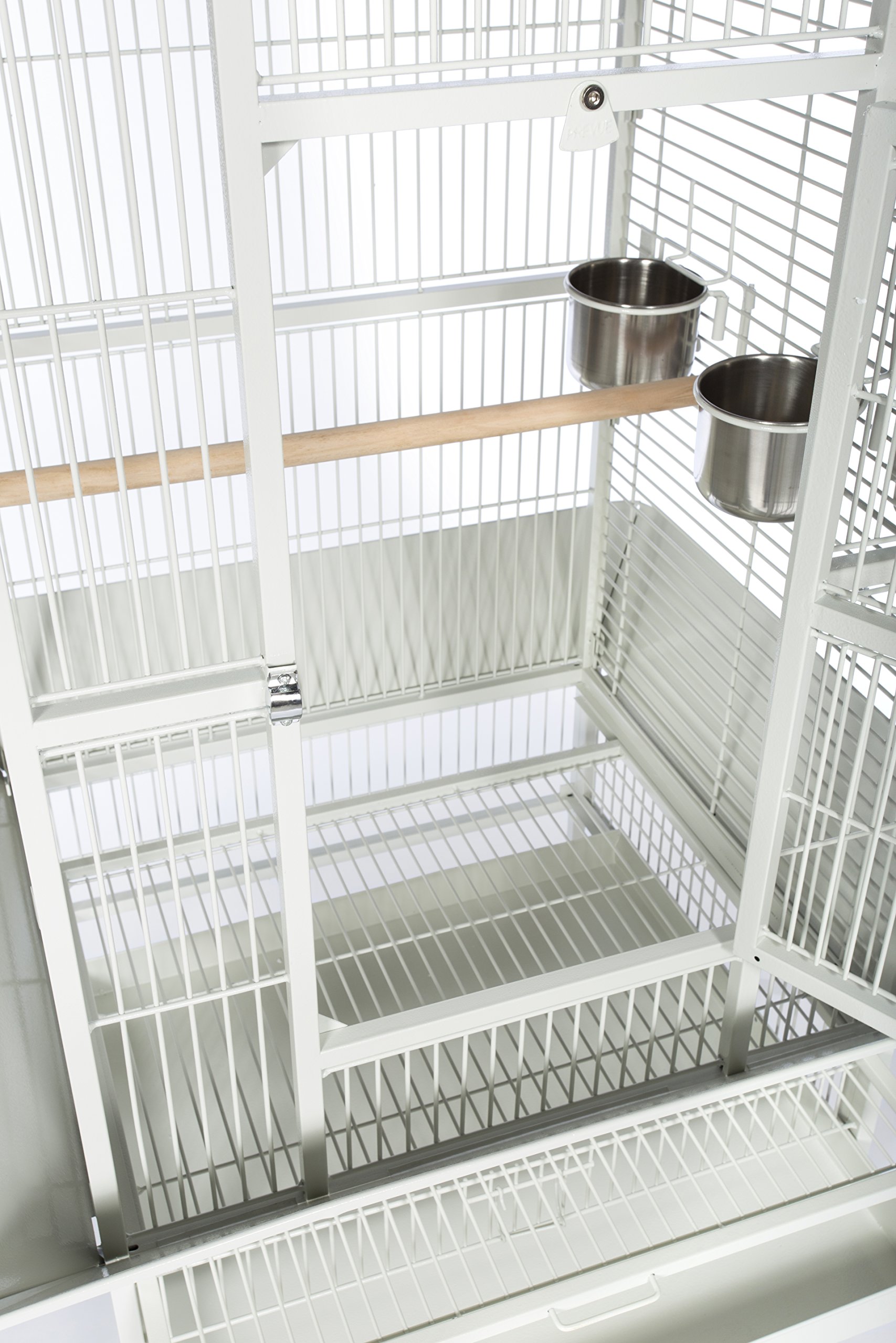 Prevue Pet Products 34522 Large Dometop Bird Cage in Chalk White - Spacious Home for Parrots, Cockatiels & Small Birds - Perfect for Living Rooms, Bedrooms & Outdoor Aviaries