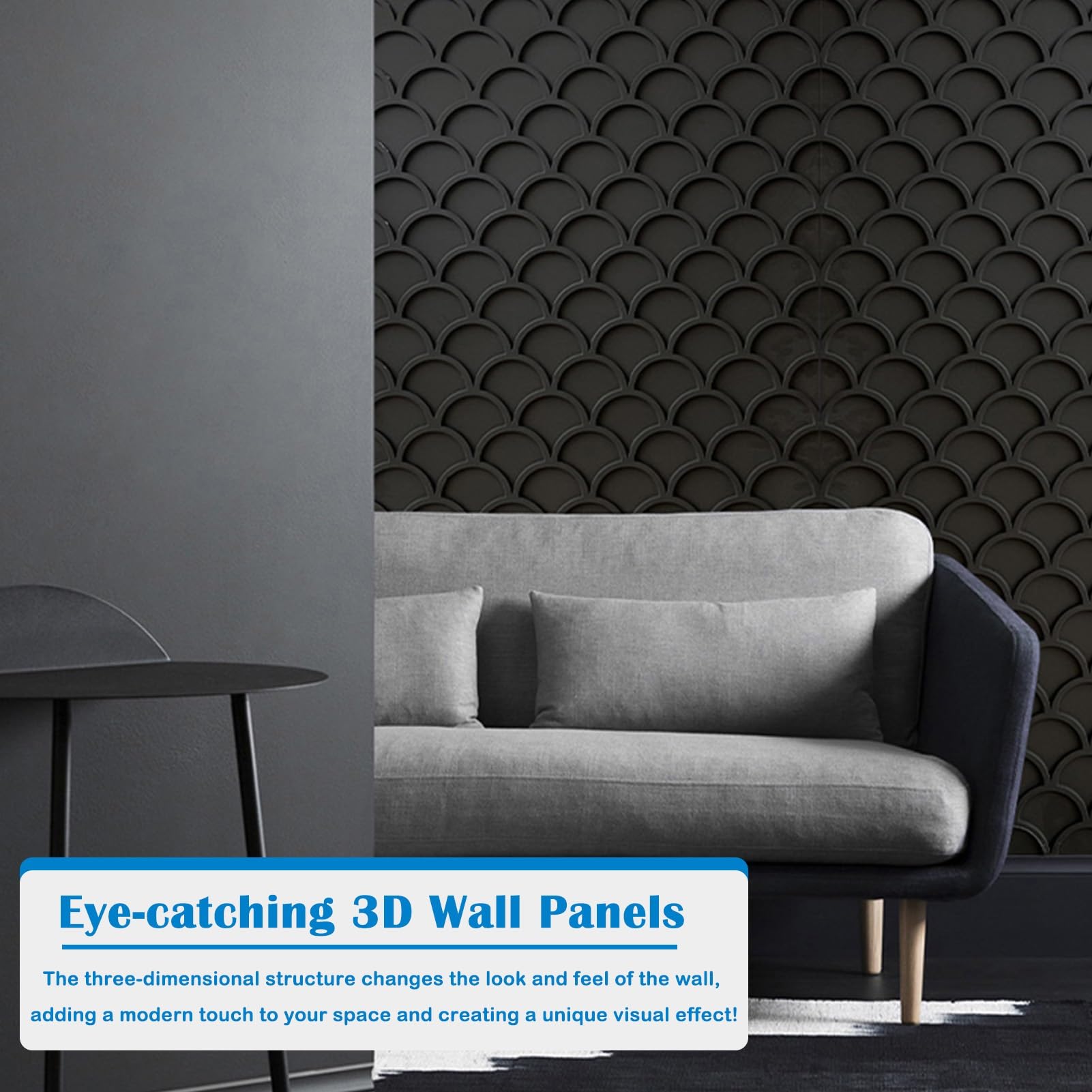3D Brick Wall Panels Fish Scale Texture - Waterproof Cuttable PU Cladding Panels for Living Room & Bedroom Background - 2pcs Paintable Décor Paneling (Orange) | Perfect for Home Renovation, Interior Design, and DIY Wall Decor Projects