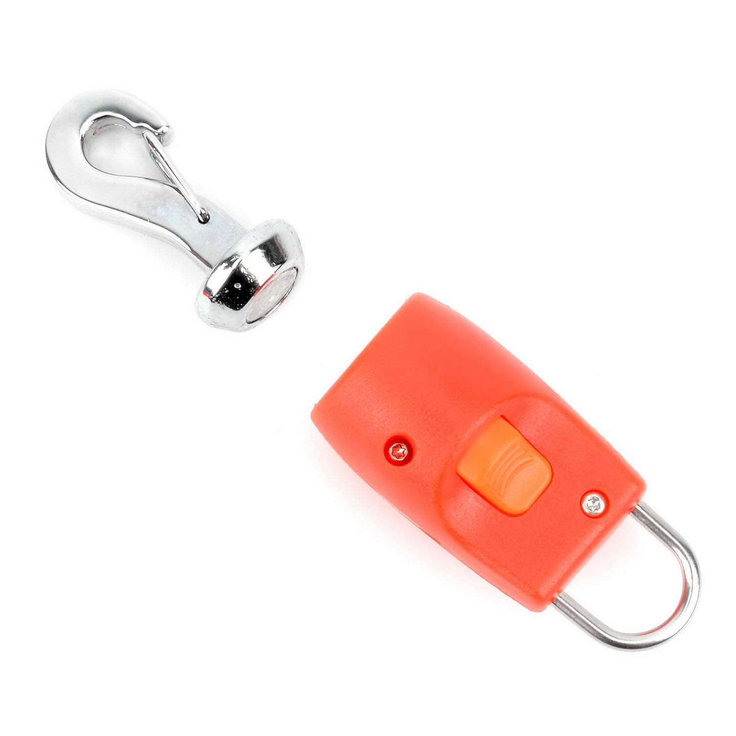 Ranphy Magnetic Dog Leash Connector - One Touch Automatic Lock & Release, Stainless Steel Harness Clip for Outdoor Walking, Training, Hiking & Running (Red) | Secure Fastener for Collars & Pet Accessories