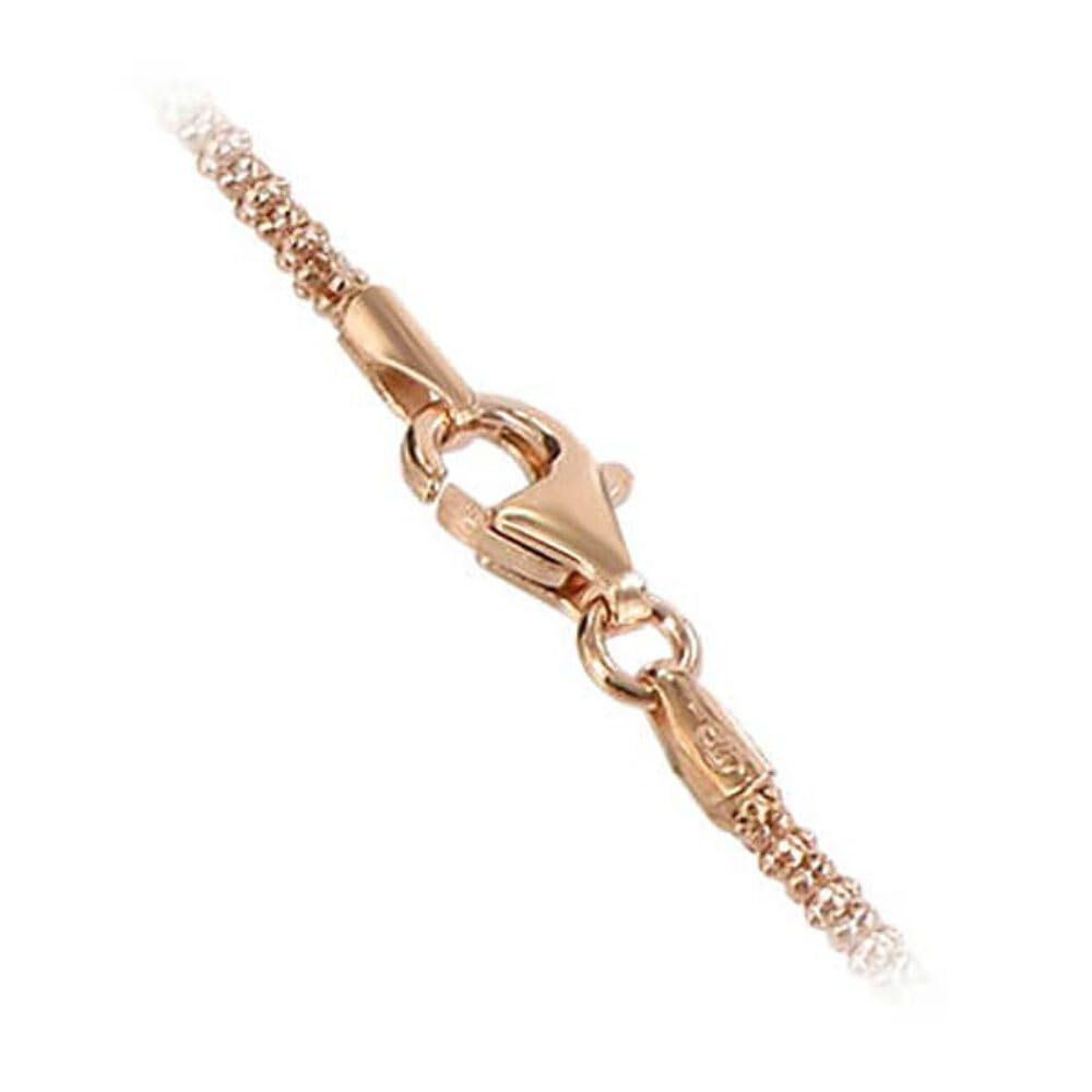 14K Rose Gold Vermeil Lobster Clasp Popcorn Chain Bracelet for Women - Elegant Layering Jewelry Gift for Birthday, Anniversary & Special Occasions