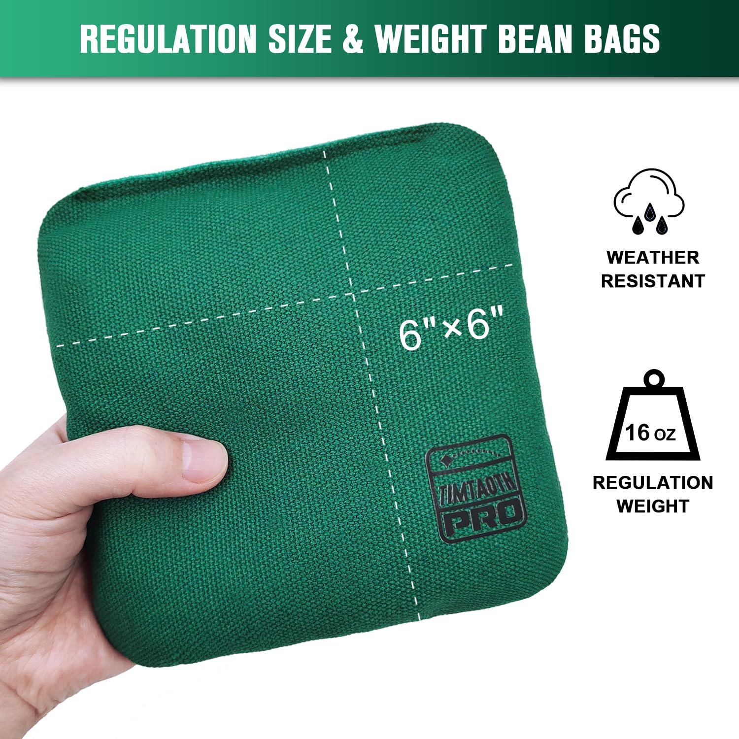 Dual-Sided Professional Cornhole Bags Set of 8 - Regulation Size Cornhole Bean Bags with Slick & Stick Sides for Outdoor Games, Tailgating, and Backyard Fun