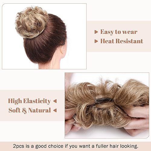 Messy Bun Hair Piece for Women - Synthetic Hair Extensions for Quick & Easy Updos - Perfect for Weddings, Parties & Everyday Styling