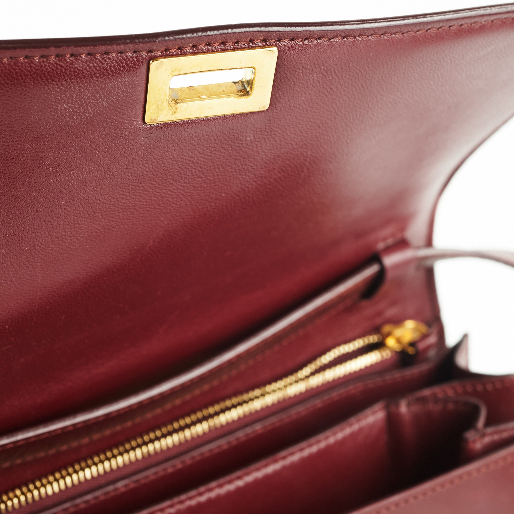 Celine Box Medium Burgundy Leather Crossbody Bag - Luxury Designer Handbag for Women | Perfect for Work, Travel & Evening Events