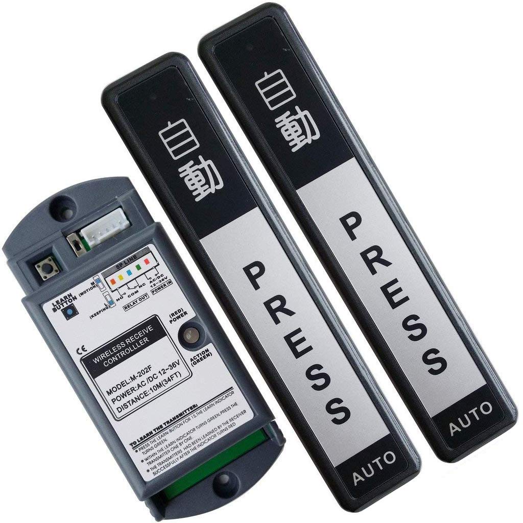 UHPPOTE Wireless Auto-Door Control System with Hand Pressure Switch & Receiver - Perfect for Commercial Buildings, Warehouses, and Automatic Doors