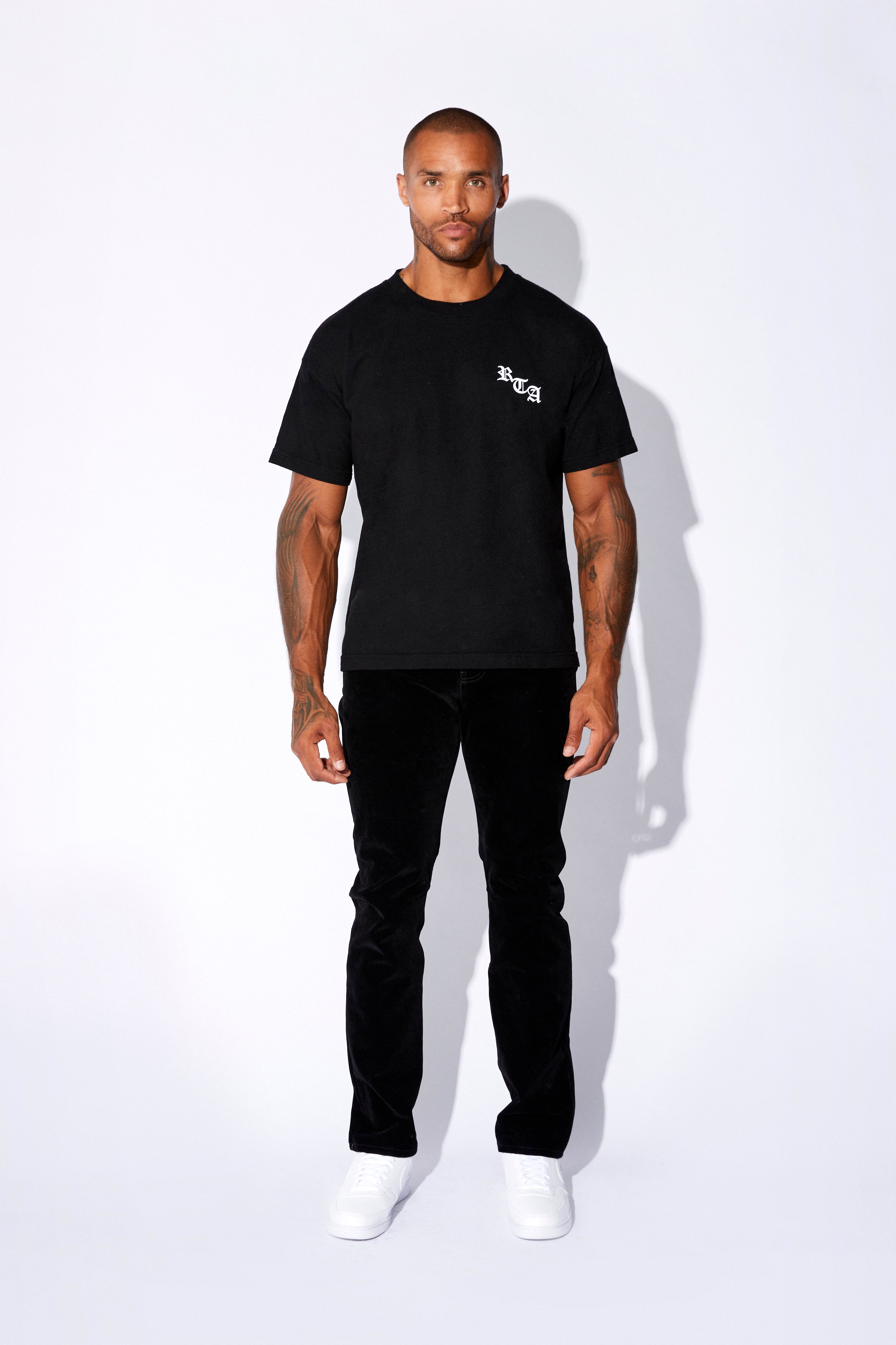 Short Sleeve RTA Black Ashes T-Shirt - Men's Casual Graphic Tee for Streetwear & Everyday Wear